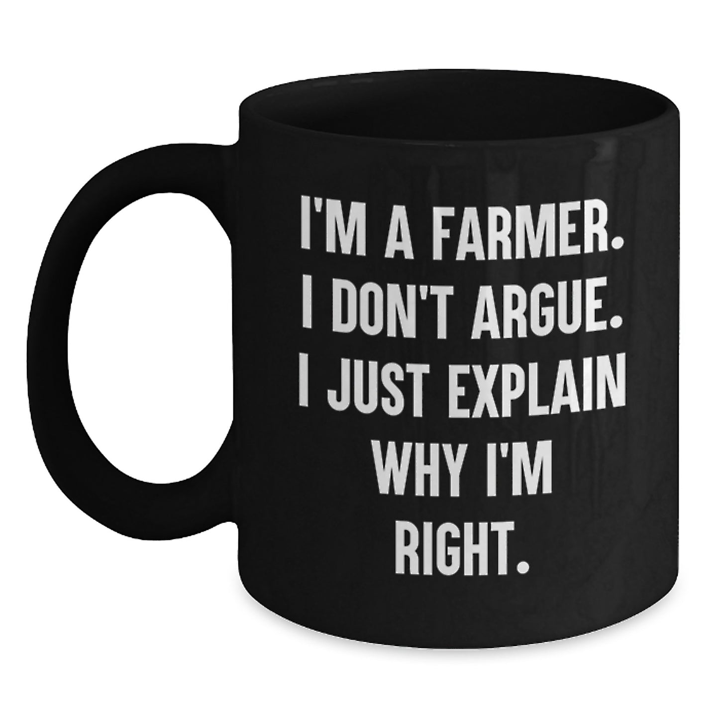 Farmer Keepsake Black Coffee Mug for Him Premium 11oz Birthday Gift - Main