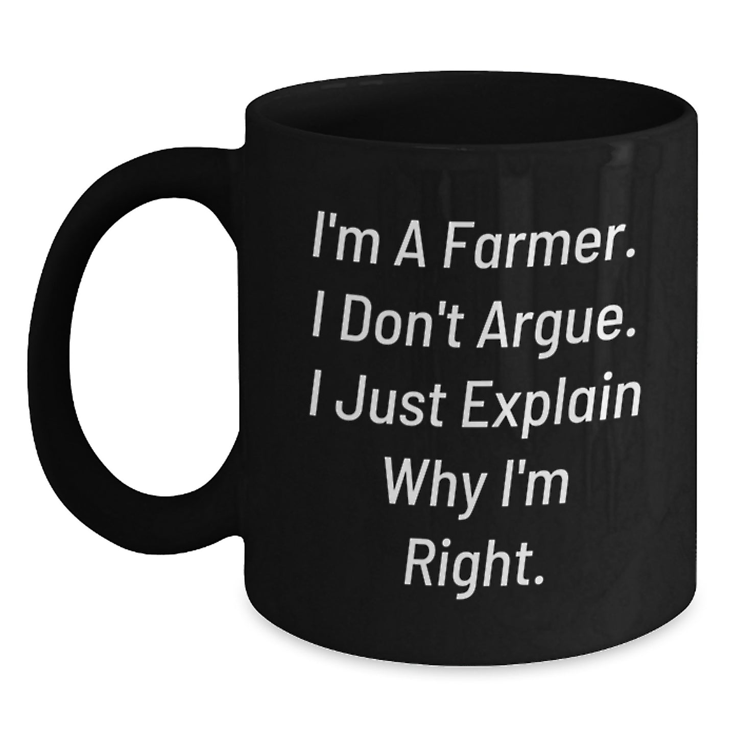 Birthday Gift Farmer Keepsake Black Coffee Mug for Her Present - Main
