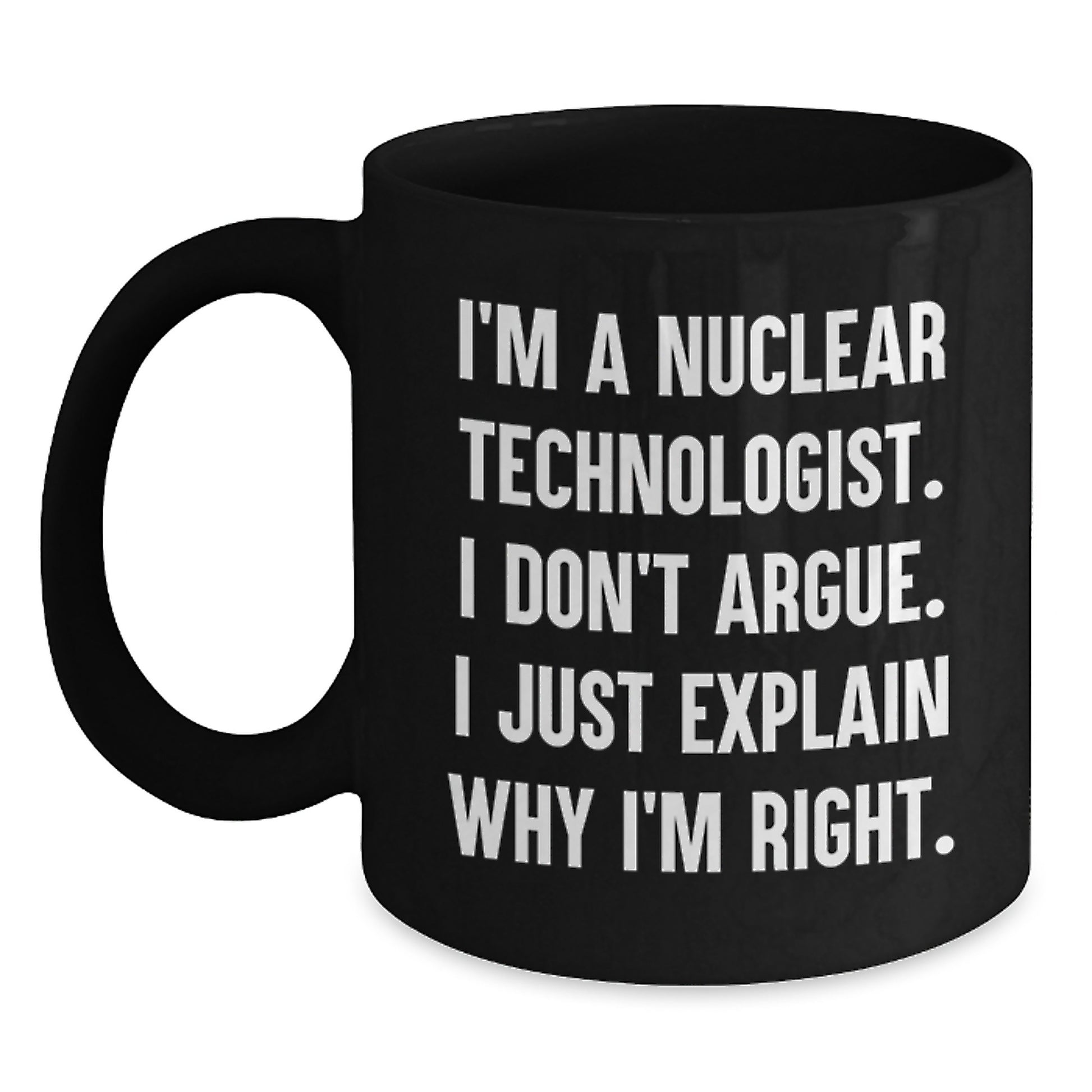 Birthday Gift Nuclear Technologist Keepsake Black Present Mug for Her - Main