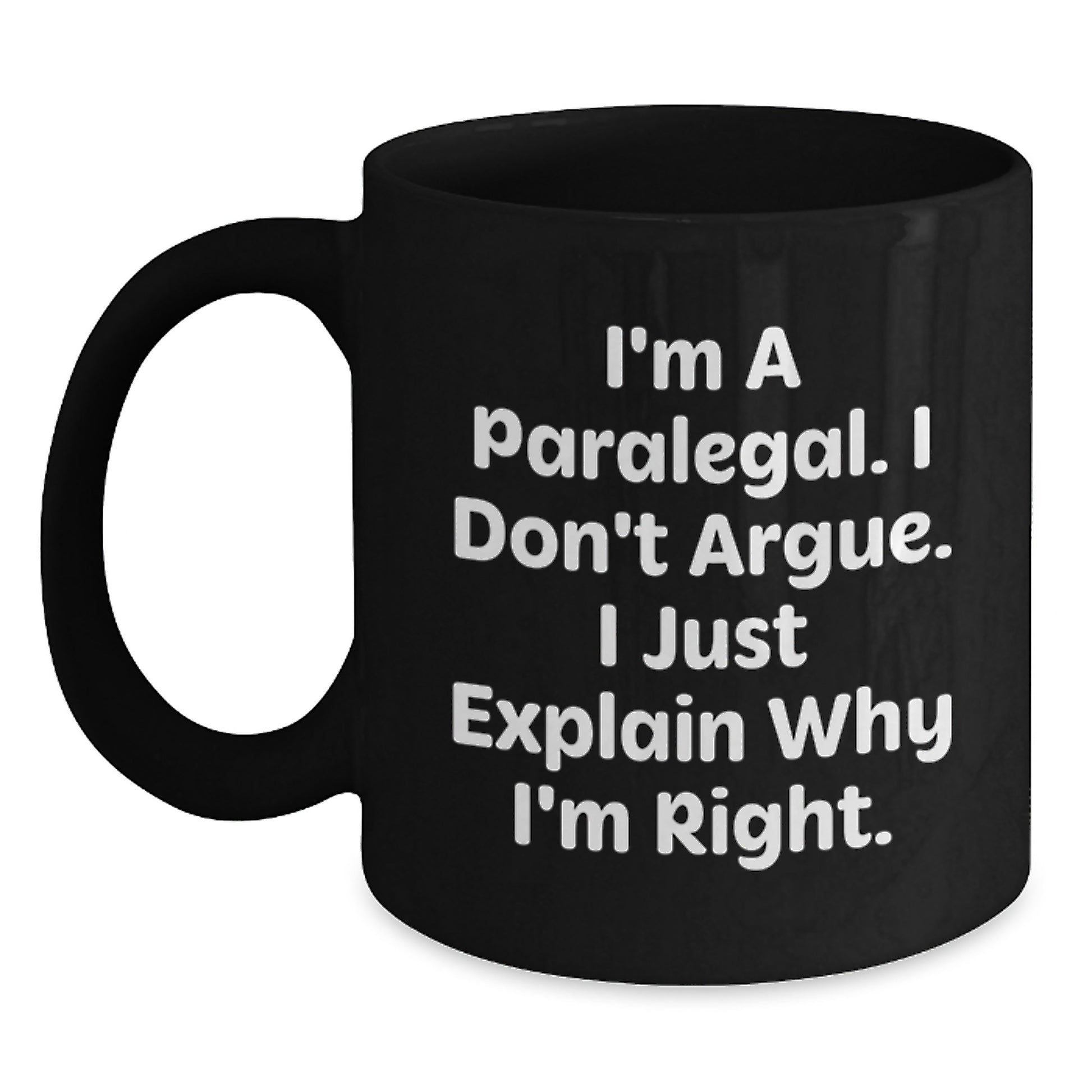 Paralegal Keepsake Mug for Him Premium Black Ceramic 11oz Birthday Gift - Main