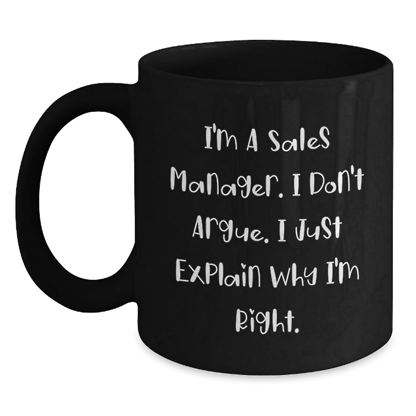 Funny Sales Manager Gifts for Mom, Inspirational Black Coffee Mug from Friends to Family - Main