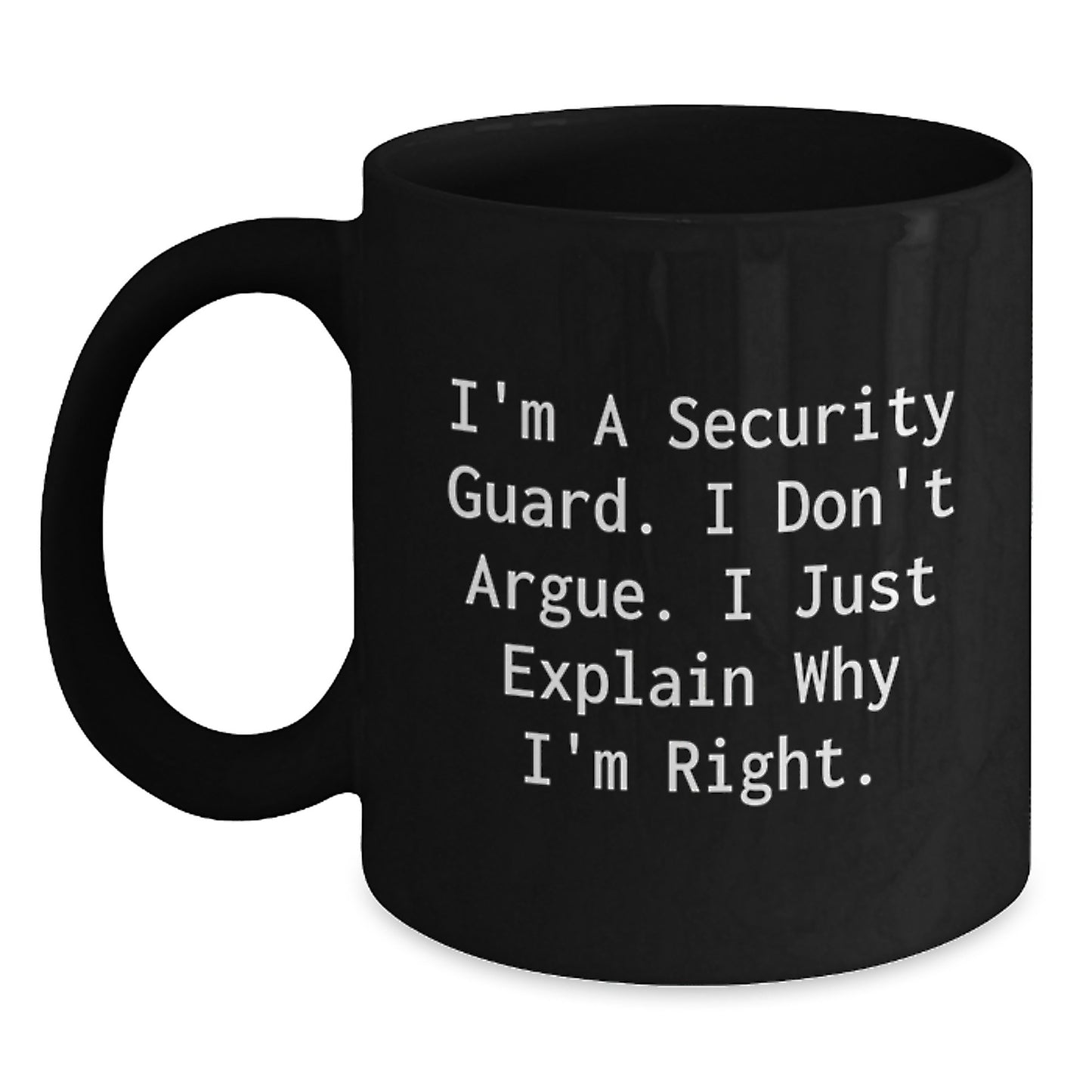 Funny Security Guard Gifts, Unique Black Coffee Mug for Security Guard, Mother's Day Unique Gifts from Men to Security Guard Friends - Main