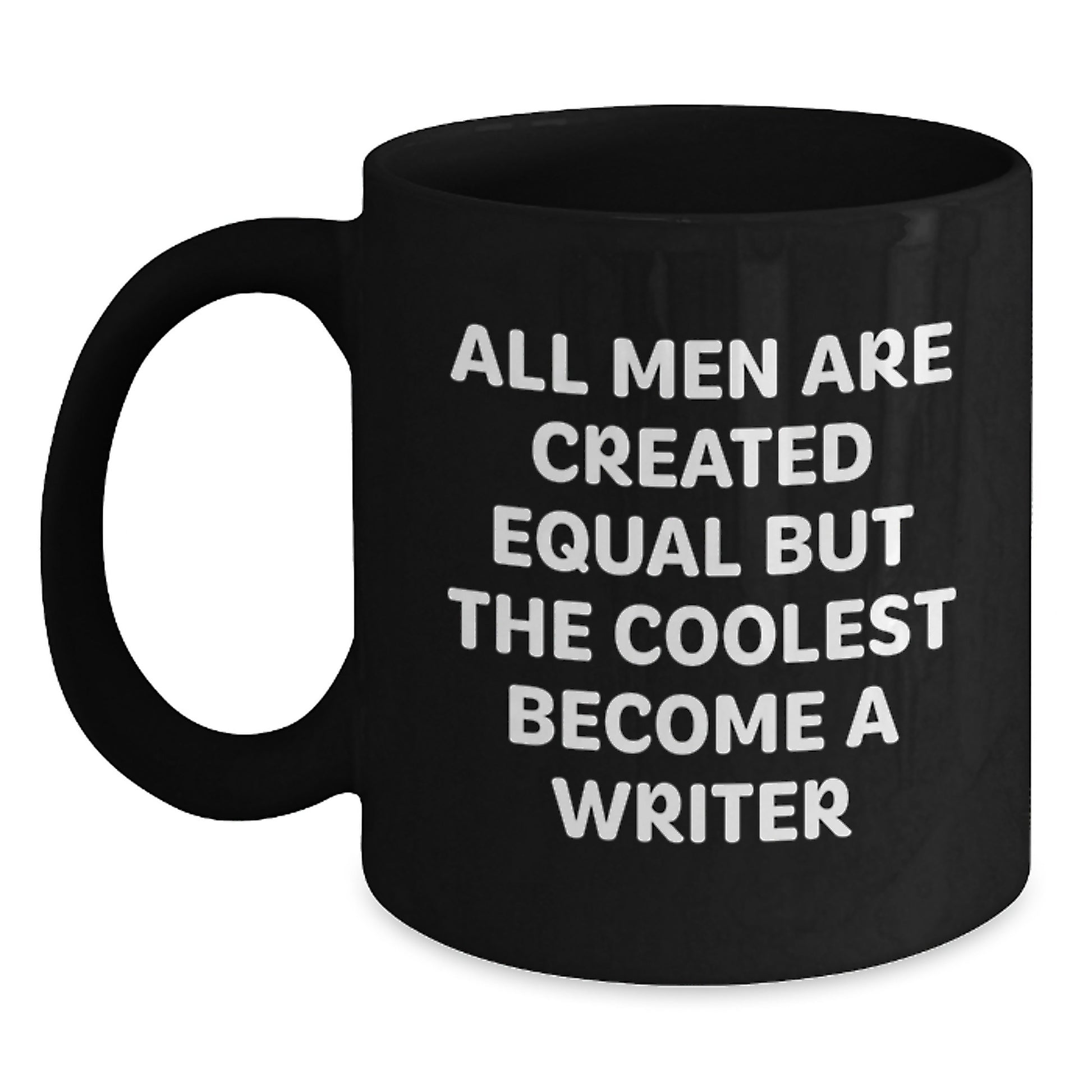 Birthday Gift for Her Writer Black Coffee Mug Present with Quote - Main