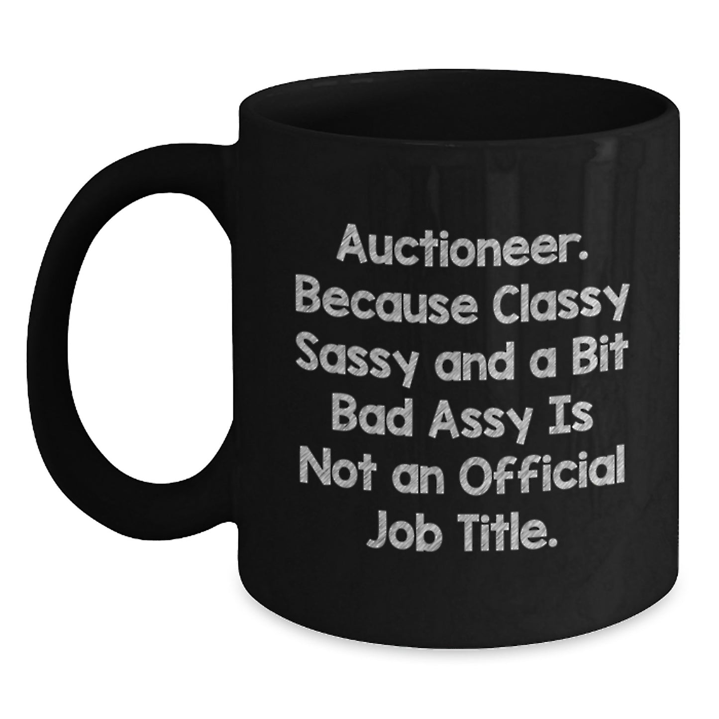 Auctioneer Keepsake Black Coffee Mug for Him Elegant Birthday Gift - Main