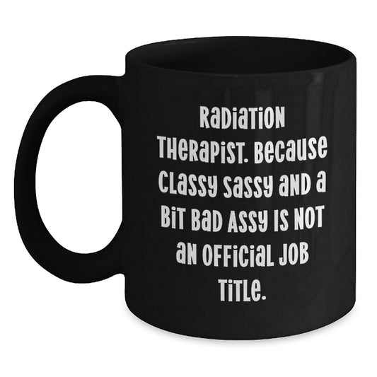 Radiation Therapist Keepsake Black Coffee Mug for Him Birthday Gift - Main
