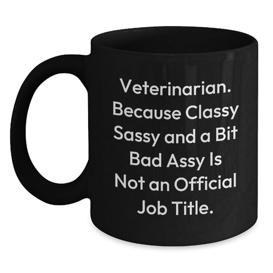 Veterinarian Keepsake Black Coffee Mug for Him Birthday Gift 11oz - Main