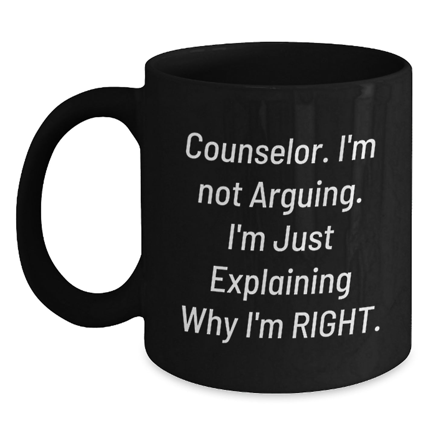 Counselor Black Coffee Mug for a Best Friend Companion Birthday Gift - Main