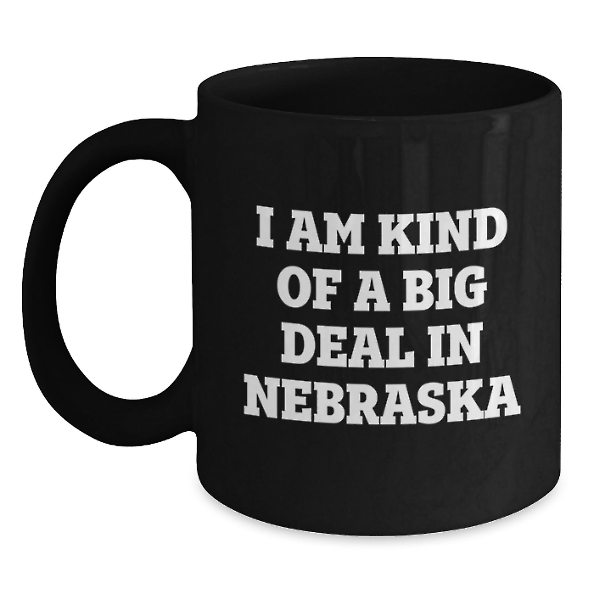 Nebraska Keepsake Black Coffee Mug for Him Birthday Gift With Quote - Main