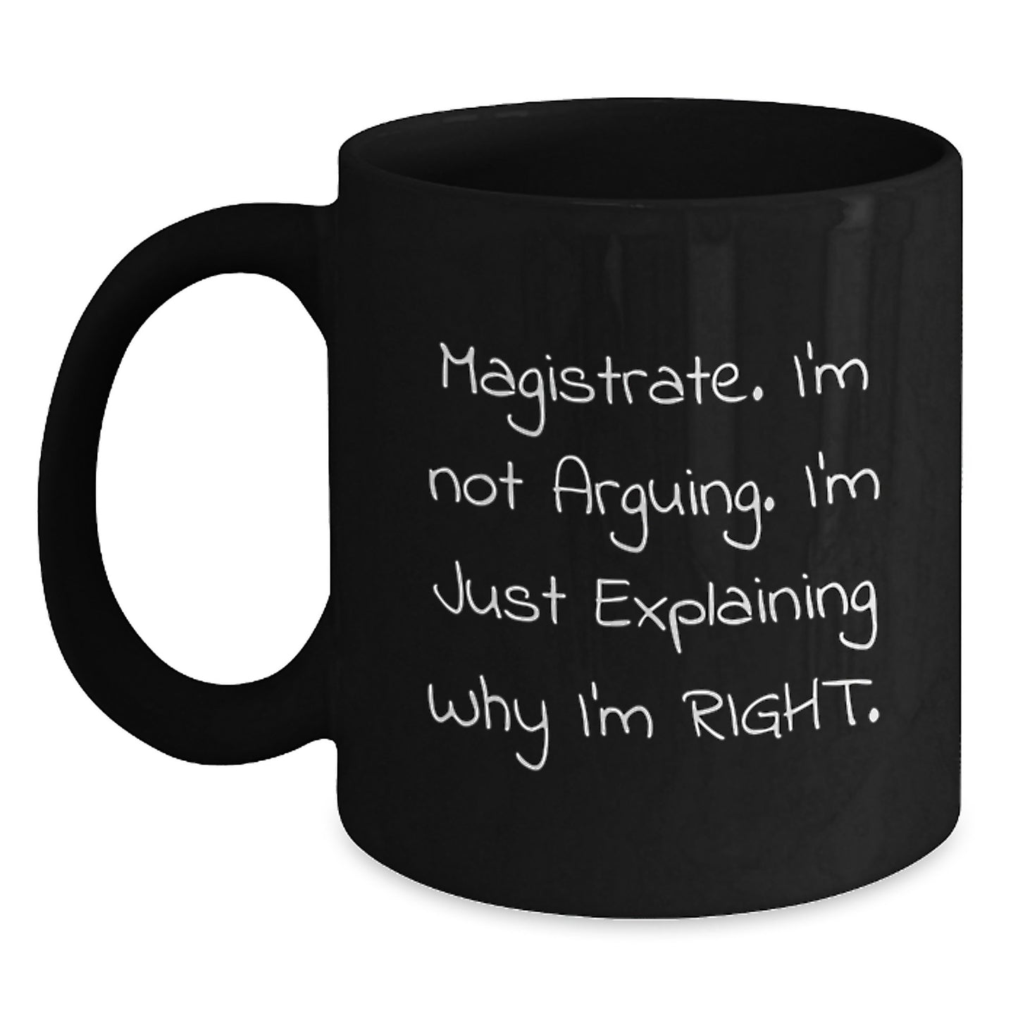 Magistrate Keepsake Ceramic Black Coffee Mug for Him Birthday Gift - Main