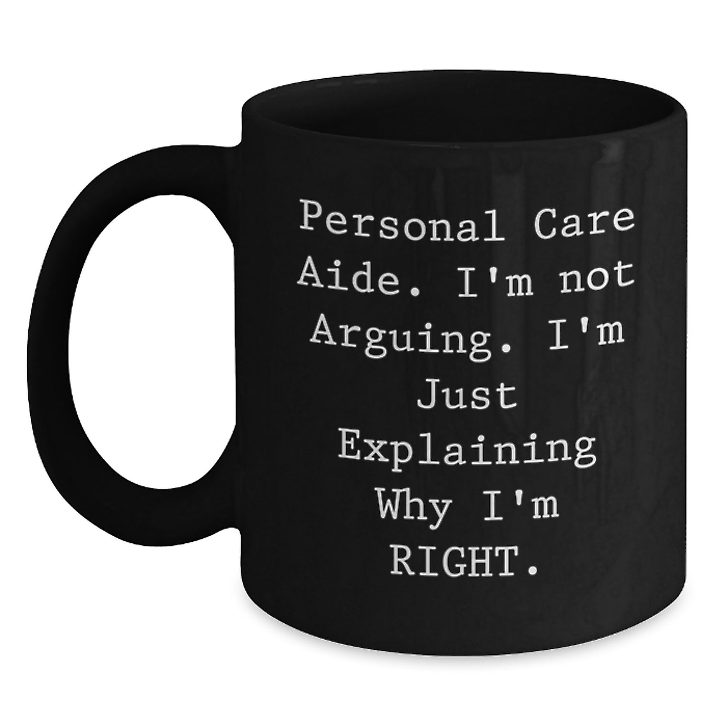 Personal Care Aide Keepsake Black Coffee Mug for Him Birthday Gift - Main