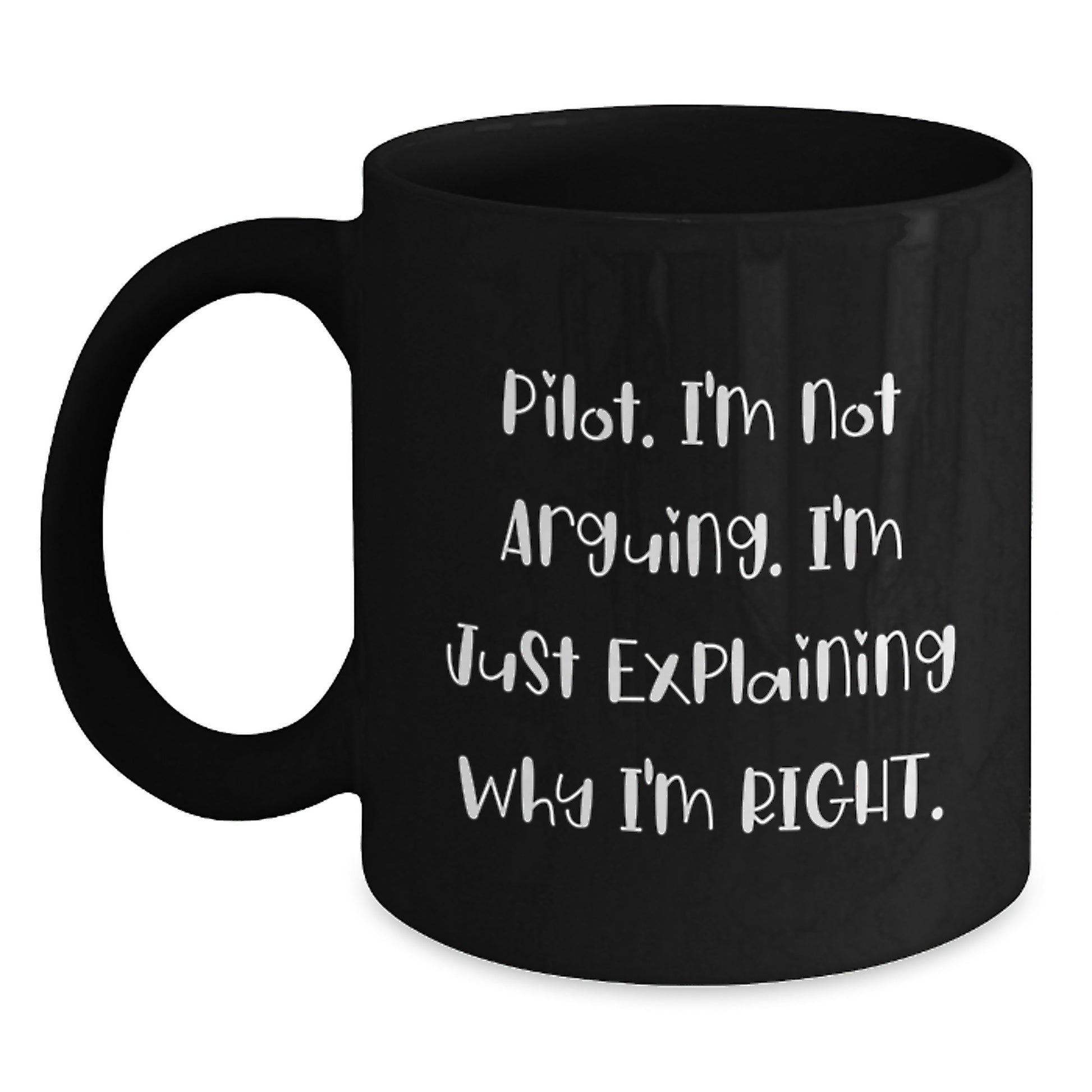 Pilot Keepsake Black Coffee Mug for Him Birthday Gift Premium - Main