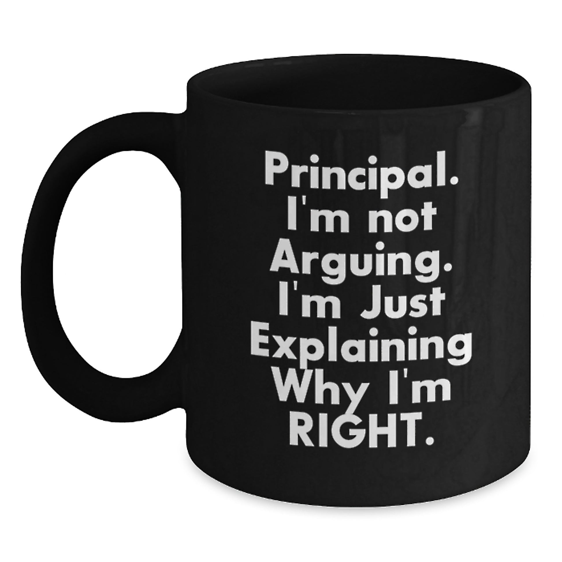 Birthday Gift Principal Keepsake Black Coffee Mug for Her - Main