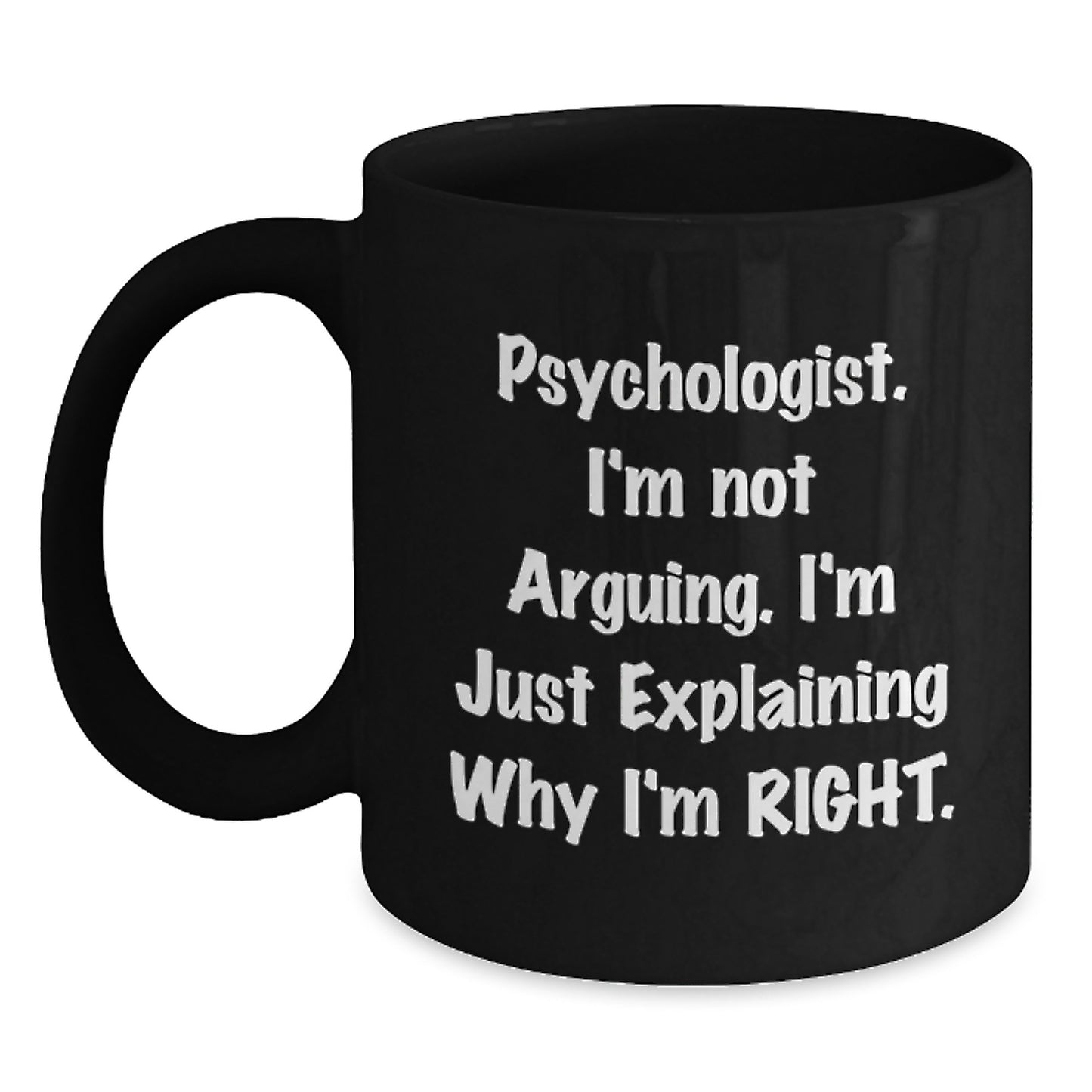 Psychologist Keepsake Black Coffee Mug for Him Birthday Gift 11oz - Main