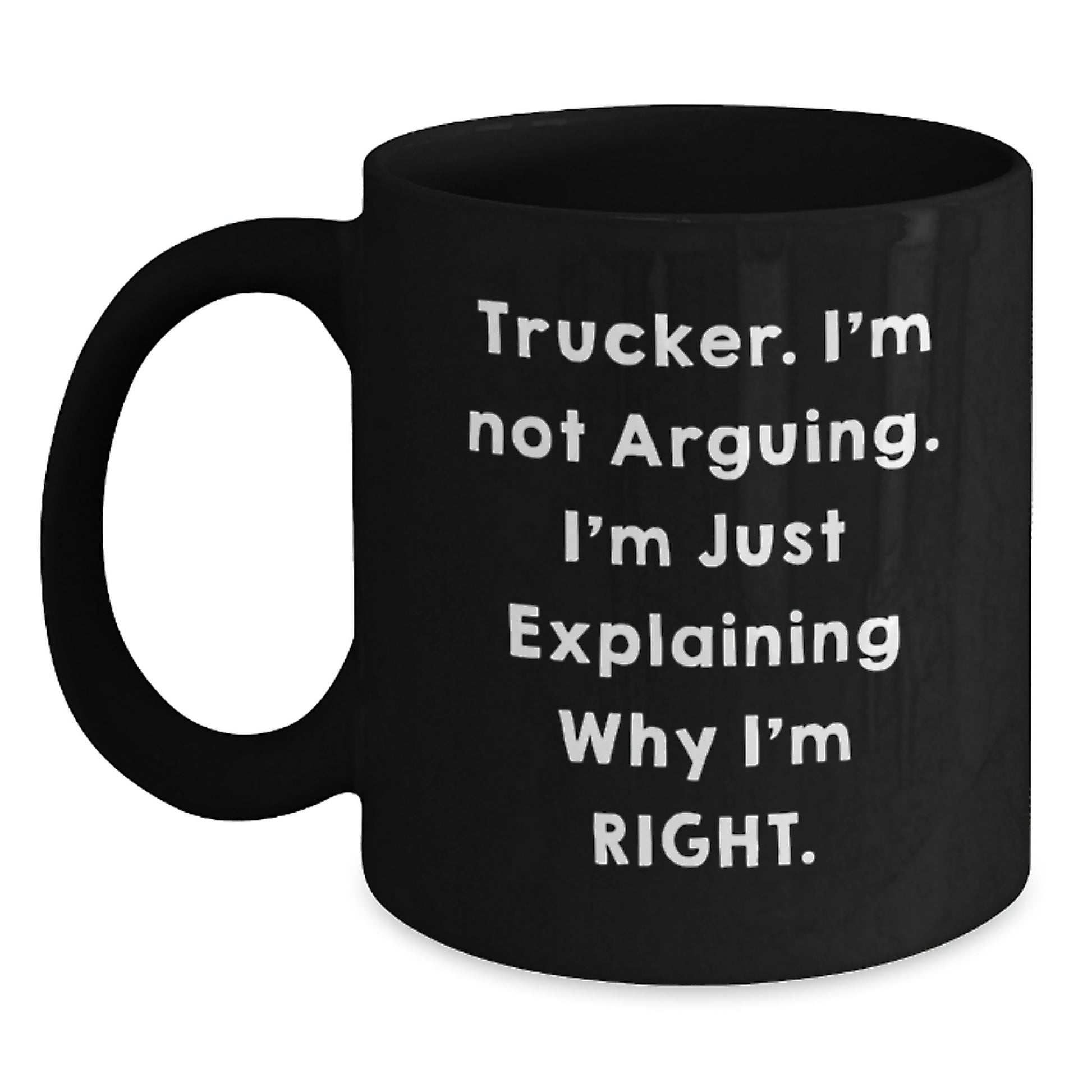Funny Trucker Gifts from Men, Unique Black Coffee Mug for Trucker Friends, Mother's Day Unique Gifts - Main