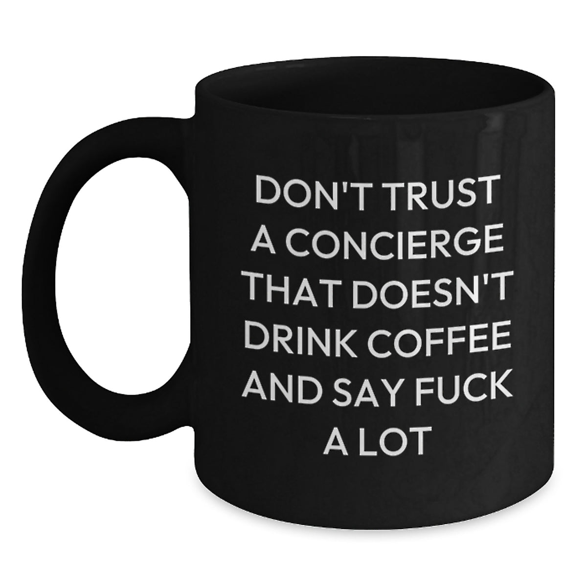 Sassy Concierge Essential Black Mug for Neighbors Birthday Gift - Main