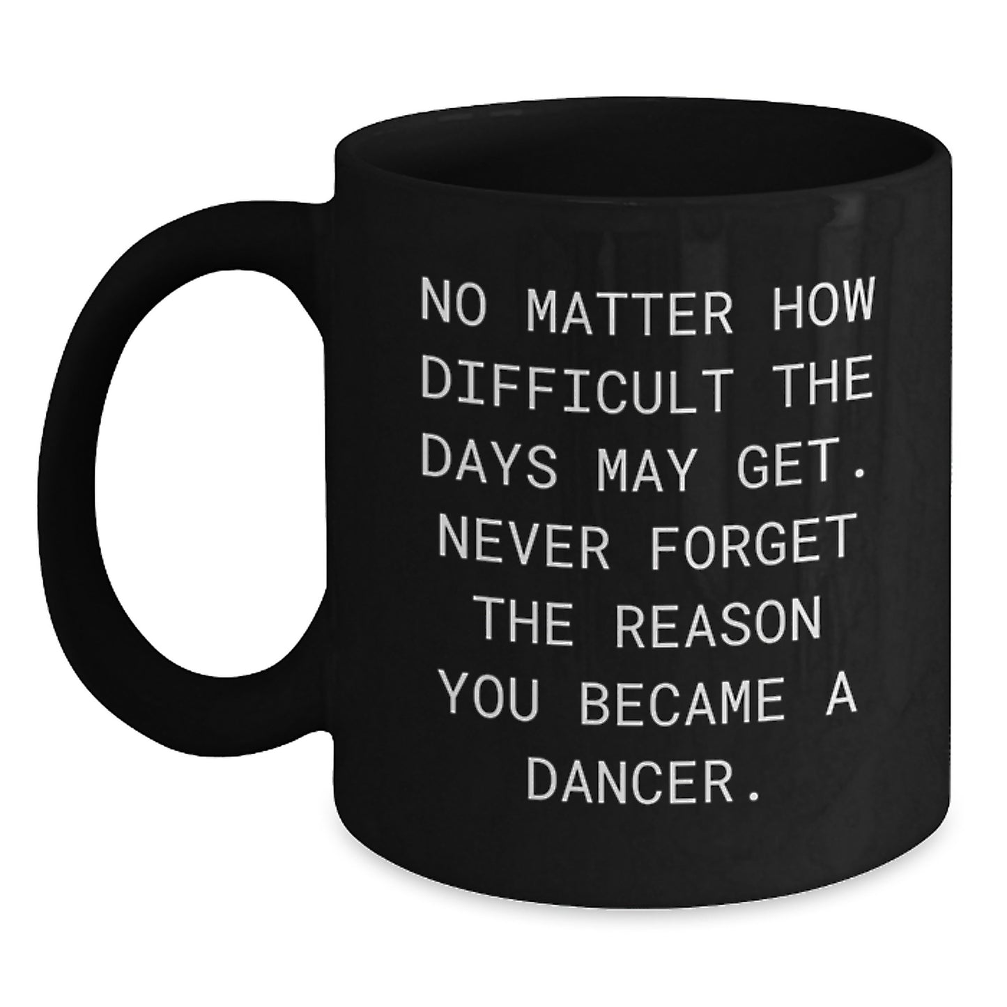 Dancer Inspirational Gifts from Family to Graduating Dancers, Black Coffee Mug, Never Forget the Reason You Became a Dancer, Graduation Unique Gifts for Men Women Friends Coworkers Family - Main