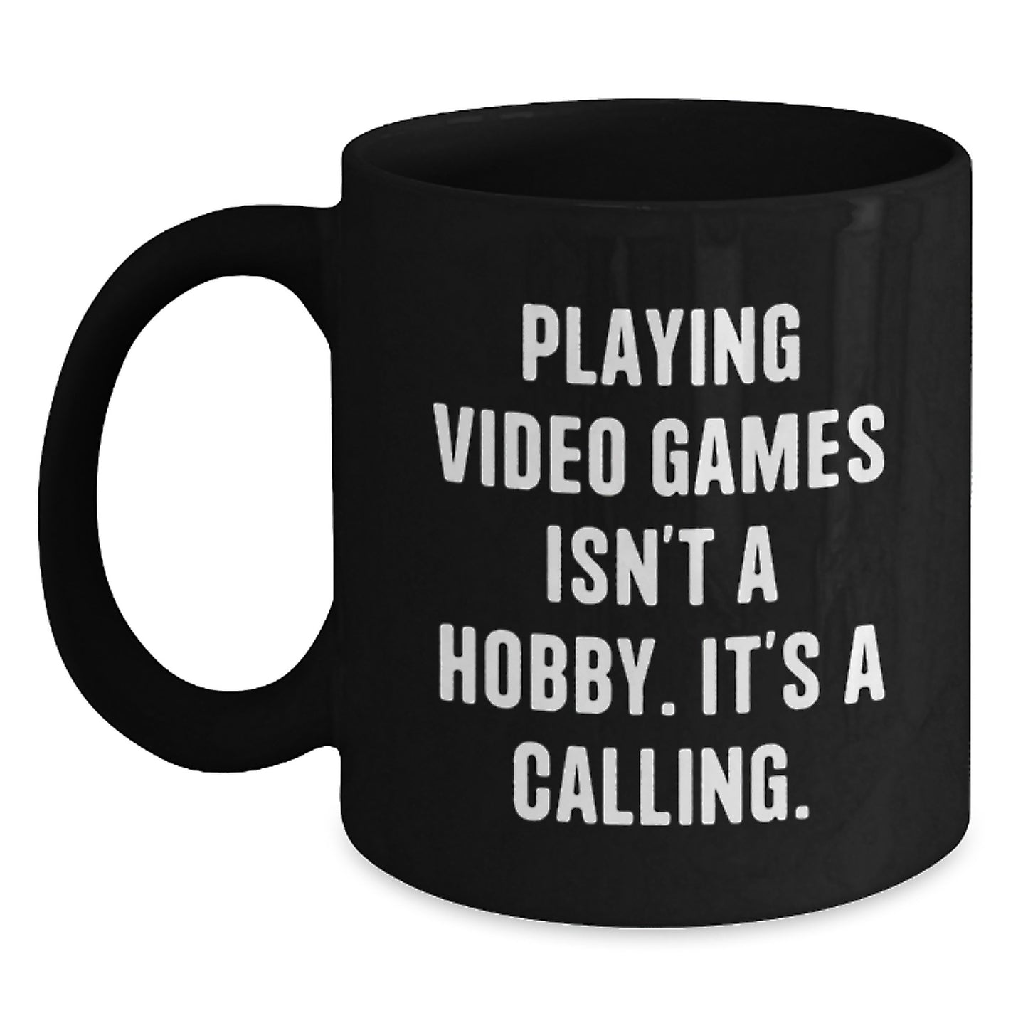 Funny Inspirational Gifts for Playing Video Games Enthusiasts, Black Coffee Mugs, Gifts from Men to Friends for Graduation - Main