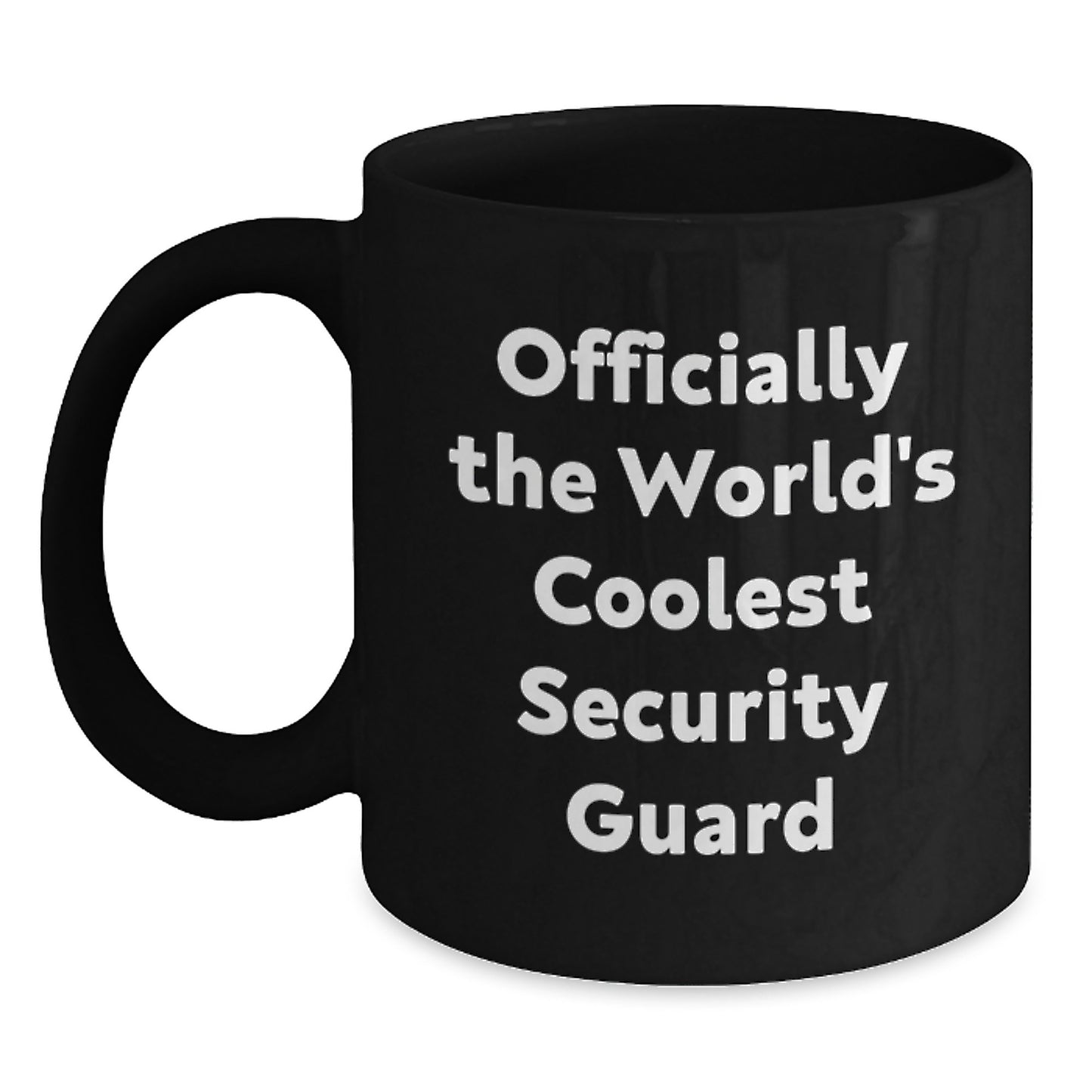 Funny Inspirational Security Guard Gifts from Friends to Security Guard Men Black Coffee Mugs for Security Guard Graduation - Main
