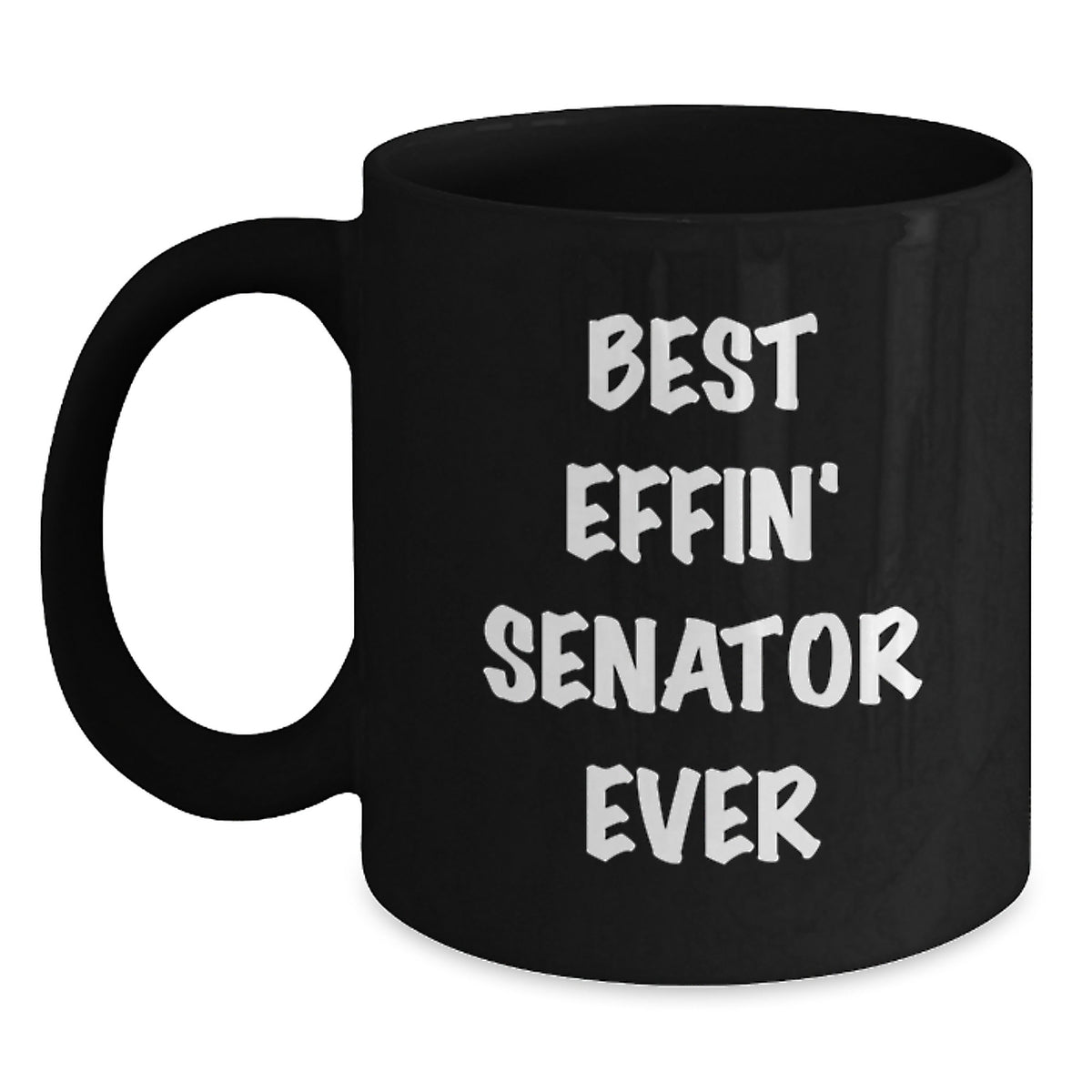Funny Senator Quotes Gifts for Senator Black Coffee Mugs, Black Senator Ceramic Mugs with Valentine's Unique Gifts - Main