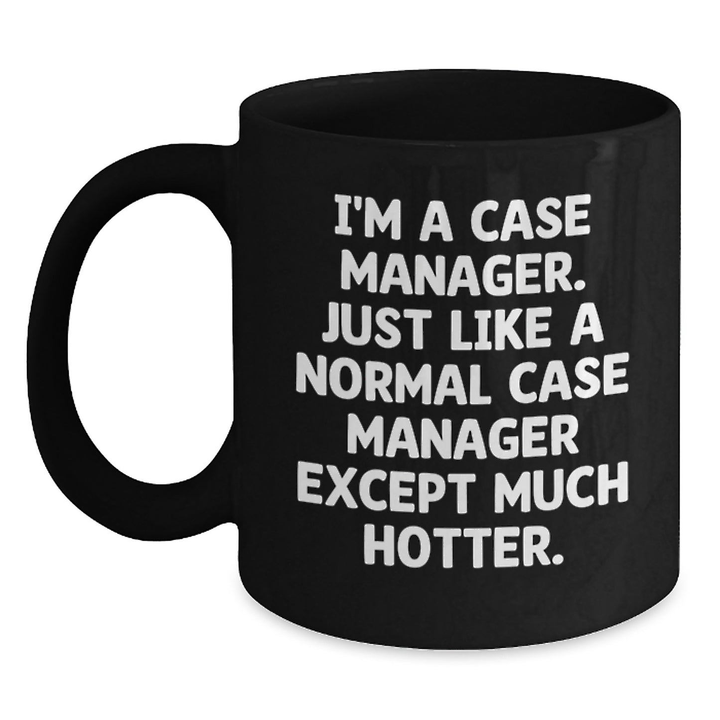 Birthday Gift Case Manager Black Coffee Mug for Her Present - Main