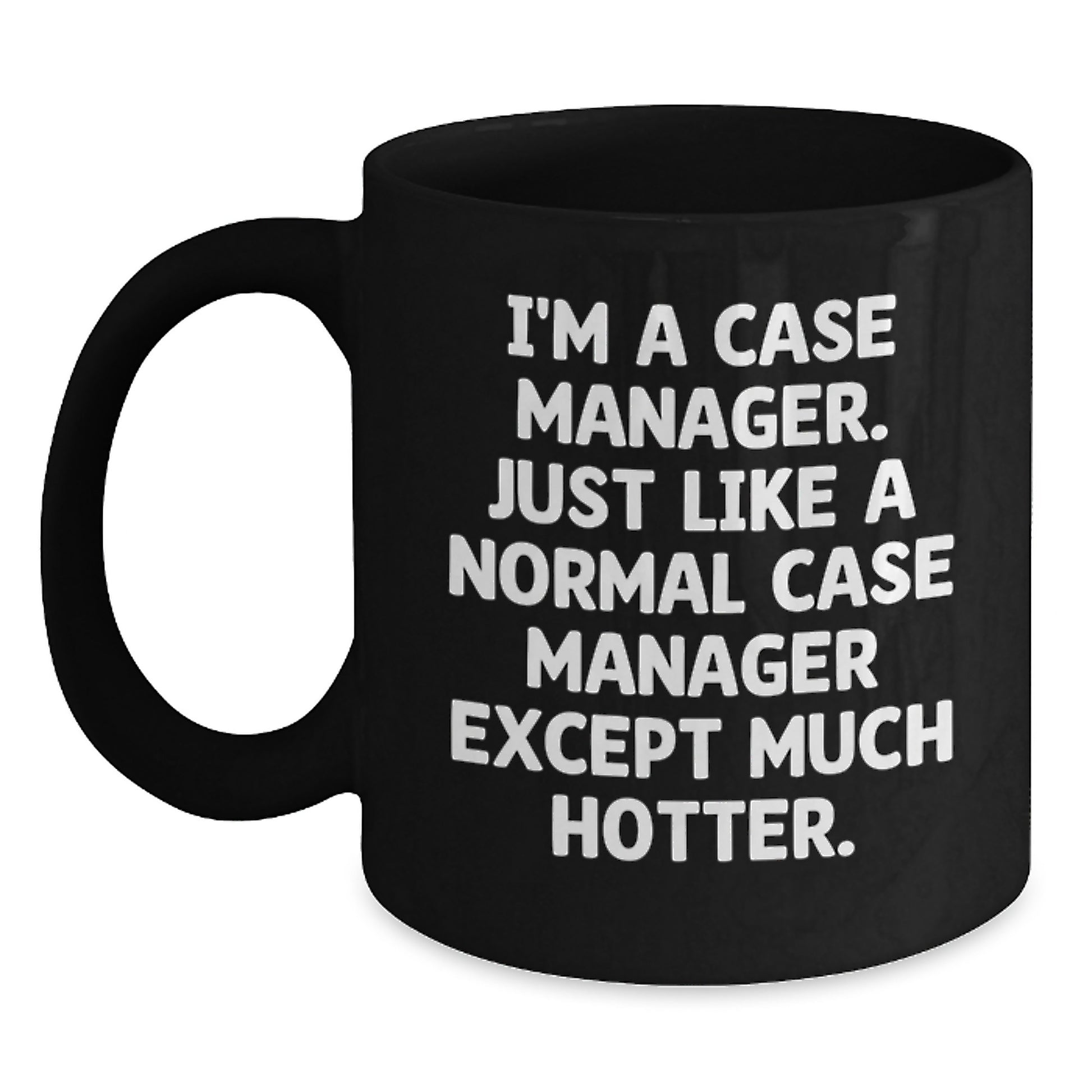 Birthday Gift Case Manager Black Coffee Mug for Her Present - Main
