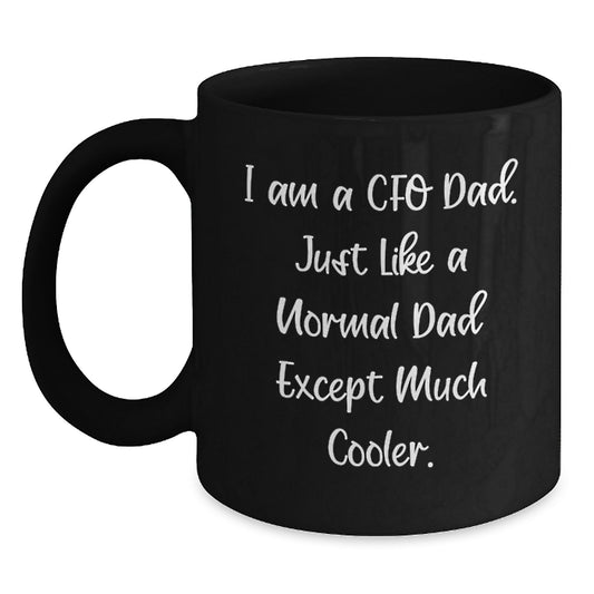 Funny CFO Gifts from Dad, Black Coffee Mug for CFO Men, Graduation Unique Gifts - Main