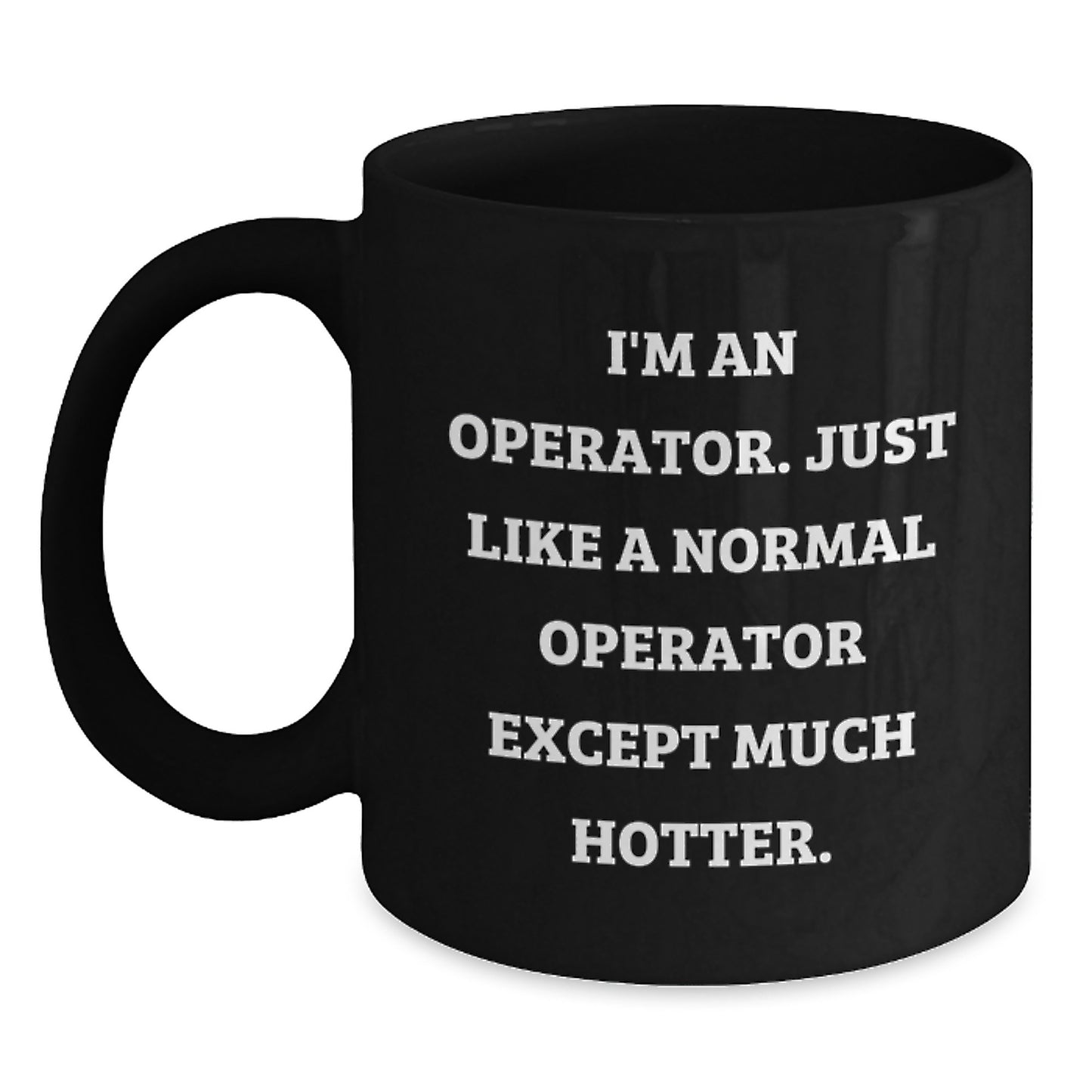 Birthday Gift Operator Black Coffee Mug for Her Present - Main