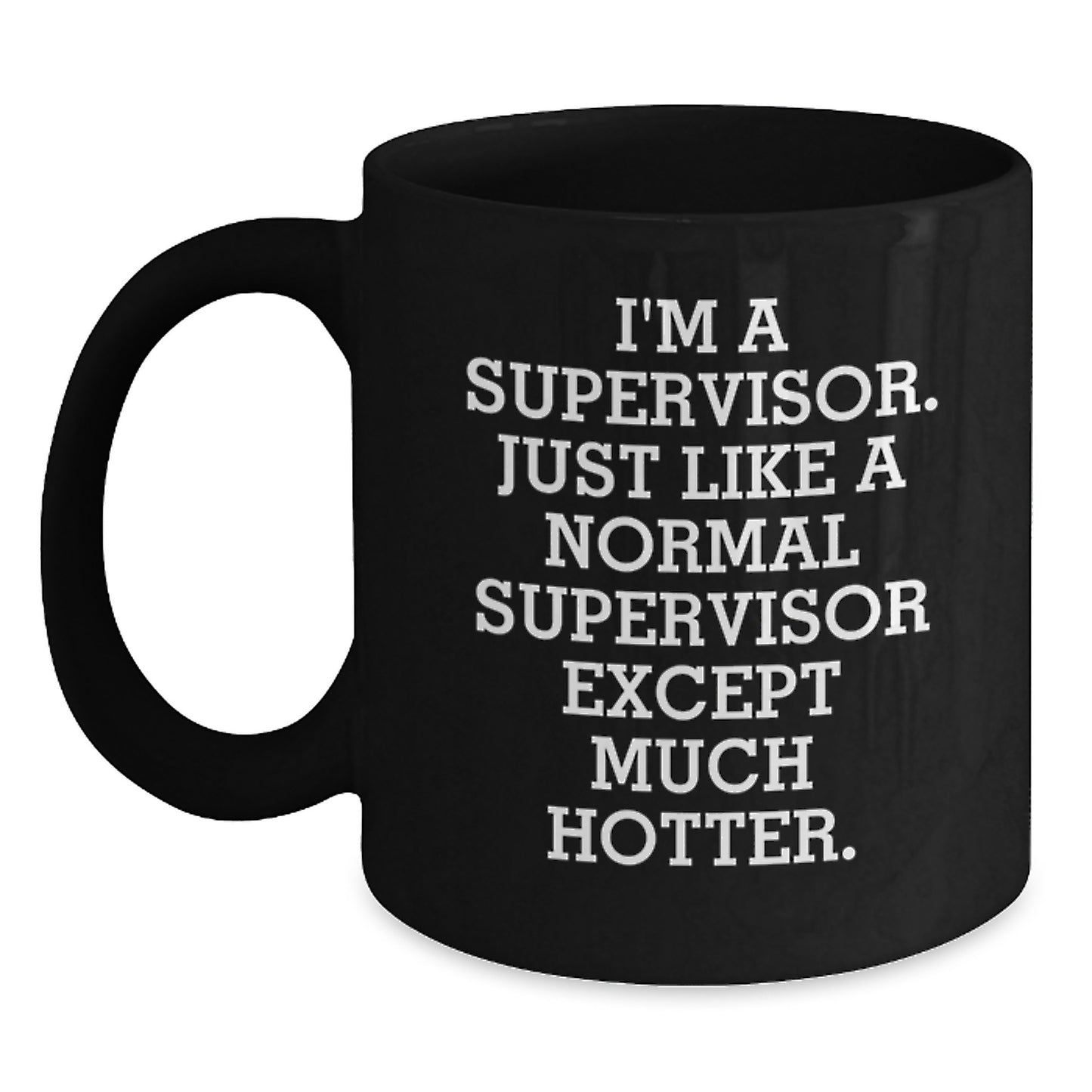 Birthday Gift for Her Supervisor Black Premium Deluxe Mug Present - Main