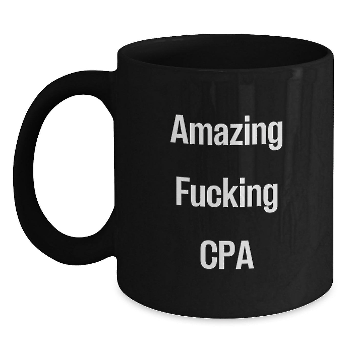 Funny CPA Gifts for Graduation, Unique Black Coffee Mugs with 'Amazing F--king Cpa' Quote, Gifts from Friends and Family for CPA - Main