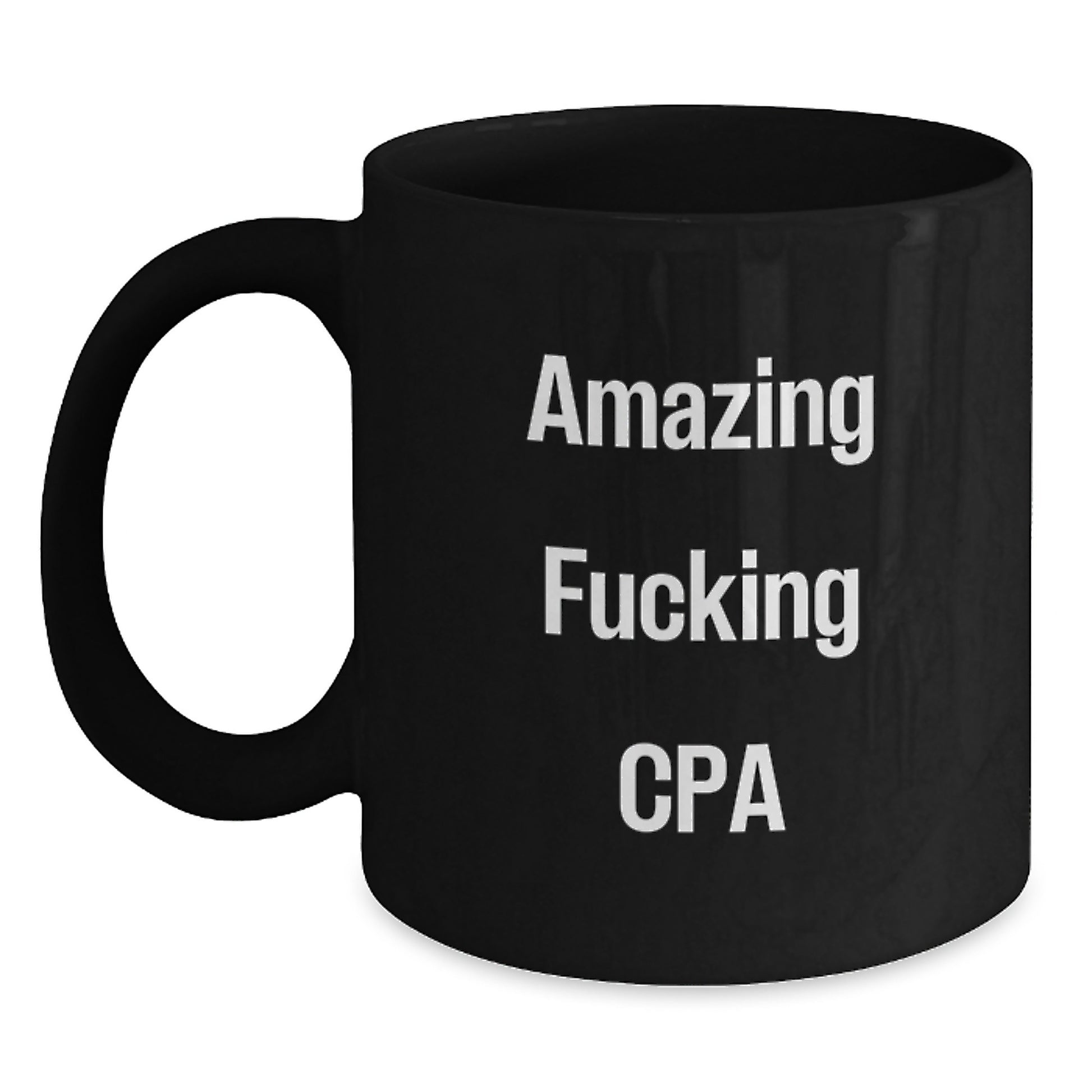 Funny CPA Gifts for Graduation, Unique Black Coffee Mugs with 'Amazing F--king Cpa' Quote, Gifts from Friends and Family for CPA - Main