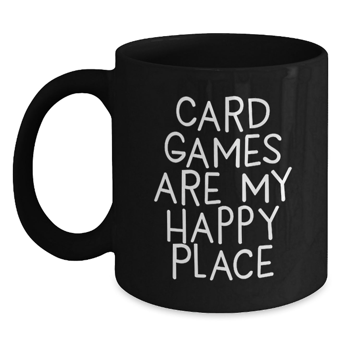 Card Games Keepsake Mug for Him Black Coffee Ceramic 11oz Birthday Gift - Main
