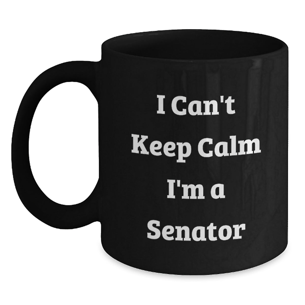 Gifts for Senator Friends and Family - Funny Senator Black Coffee Mug, Funny Quote Black Mug, Birthday Unique Gifts from Men to Senator - Main