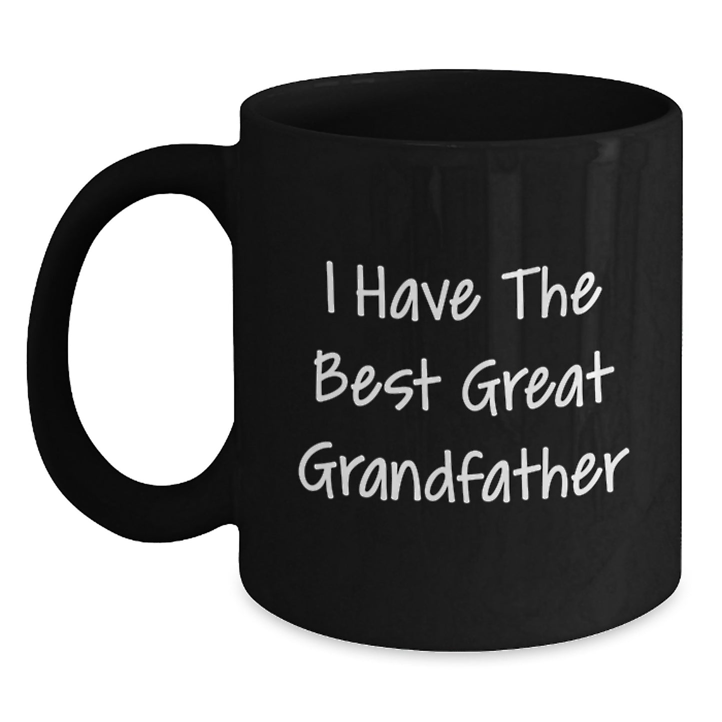 Funny Grandfather Gifts from Men to Grandfather Graduation Unique Gifts, Black Coffee Mug with I Have The Best Great Grandfather Quote, 11oz or 15oz Ceramic Mug for Men - Main
