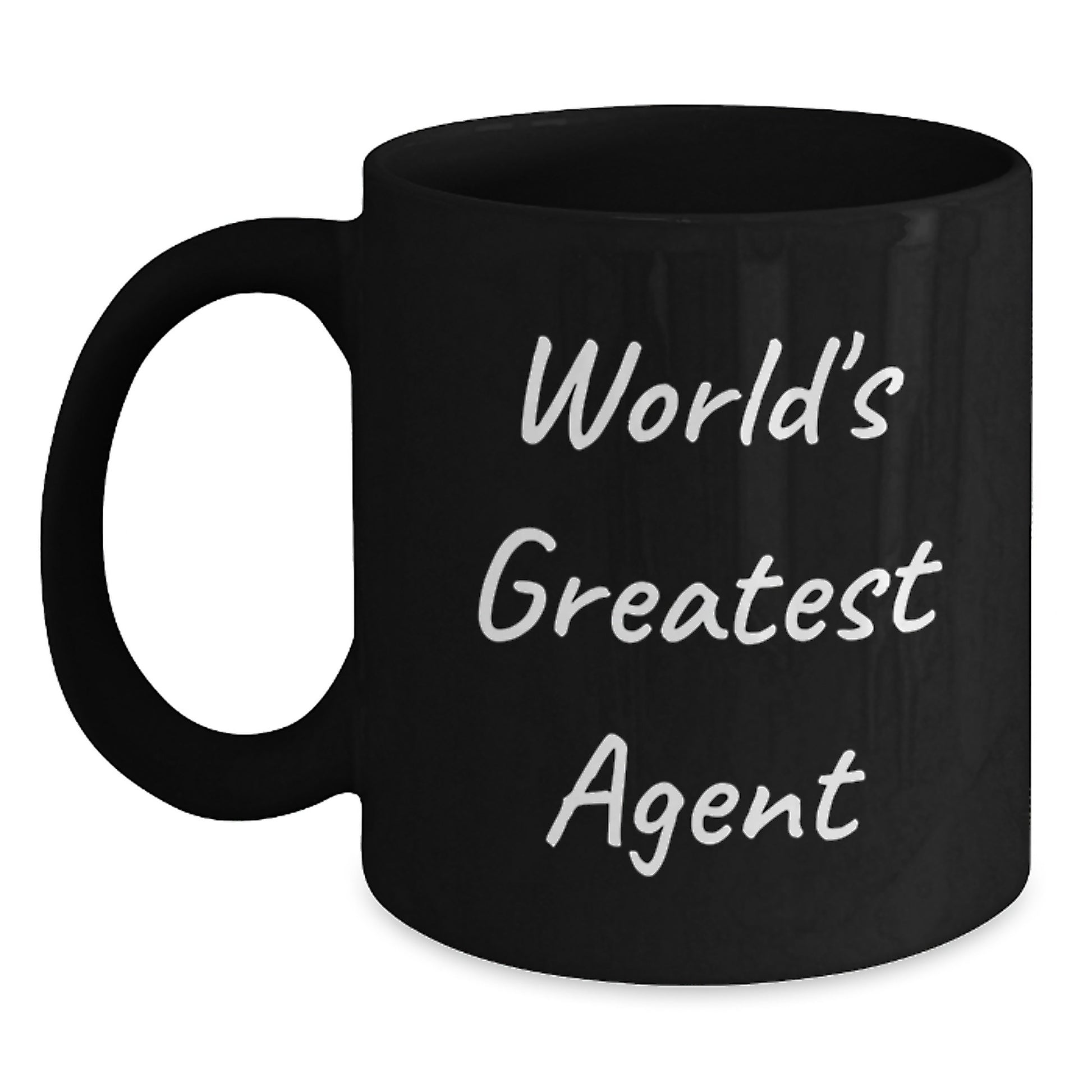 Funny Agent Gifts from Friends, World's Greatest Agent Black Coffee Mug for Dad, Father's Day Unique Coffee Mugs - Main