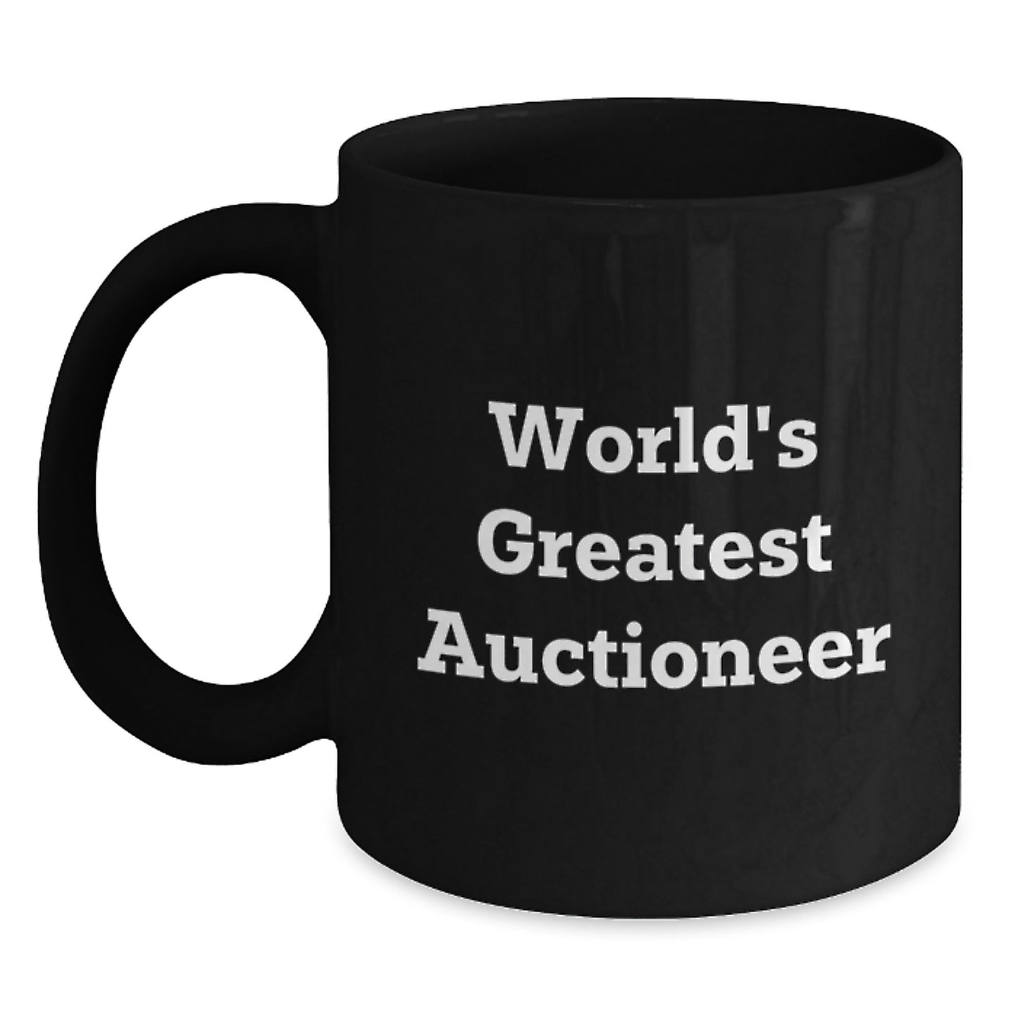 Auctioneer Keepsake Black Coffee Mug for Him Birthday Gift Greatest - Main