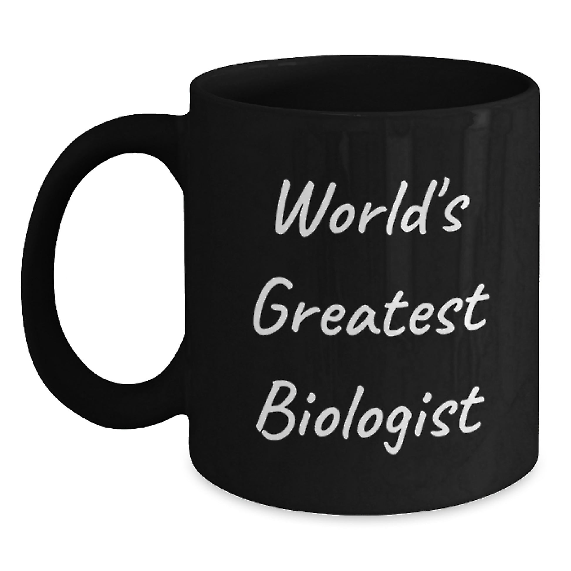 Birthday Gift for Her Biologist Black Coffee Mug World's Greatest - Main