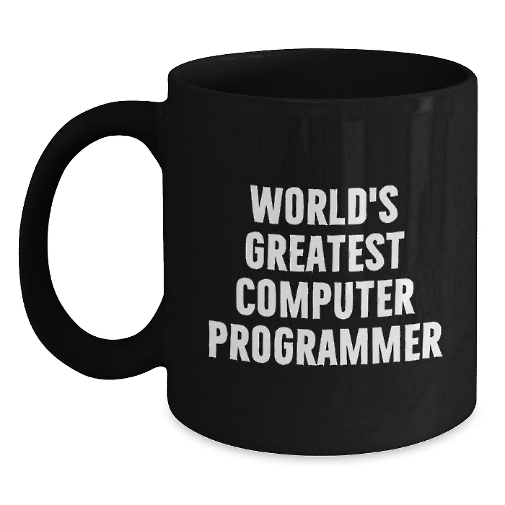 Funny Computer Programmer Black Coffee Mugs for World's Greatest Mom, Unique Gifts from Family for Mother's Day - Main