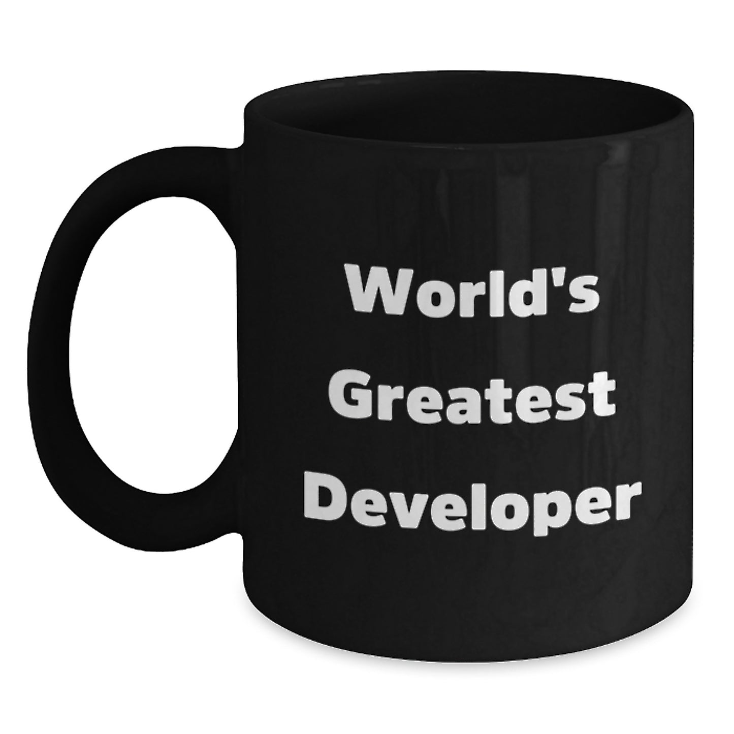 Developer Novelty Black Coffee Mug for Friends Birthday Fun Gift - Main