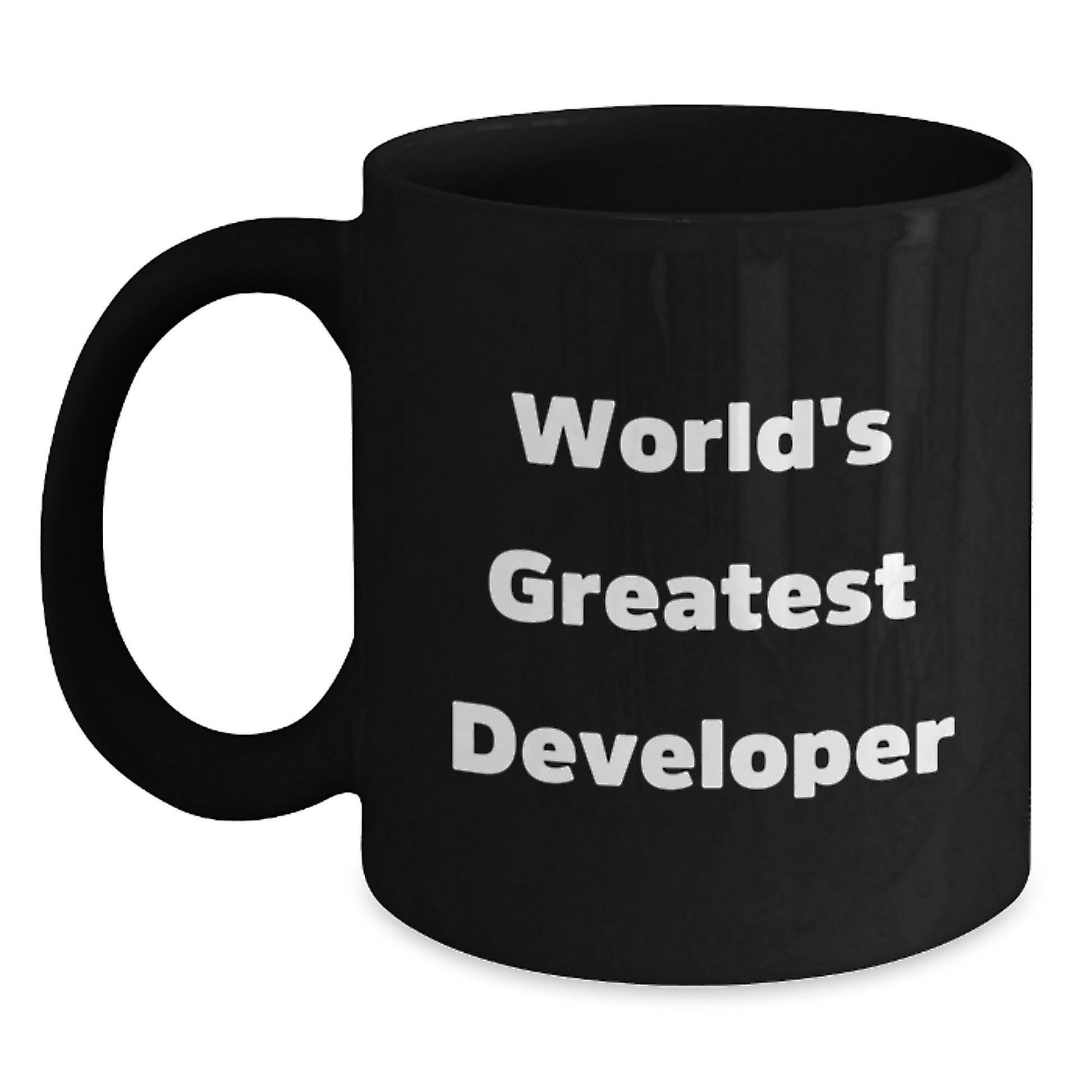 Developer Novelty Black Coffee Mug for Friends Birthday Fun Gift - Main