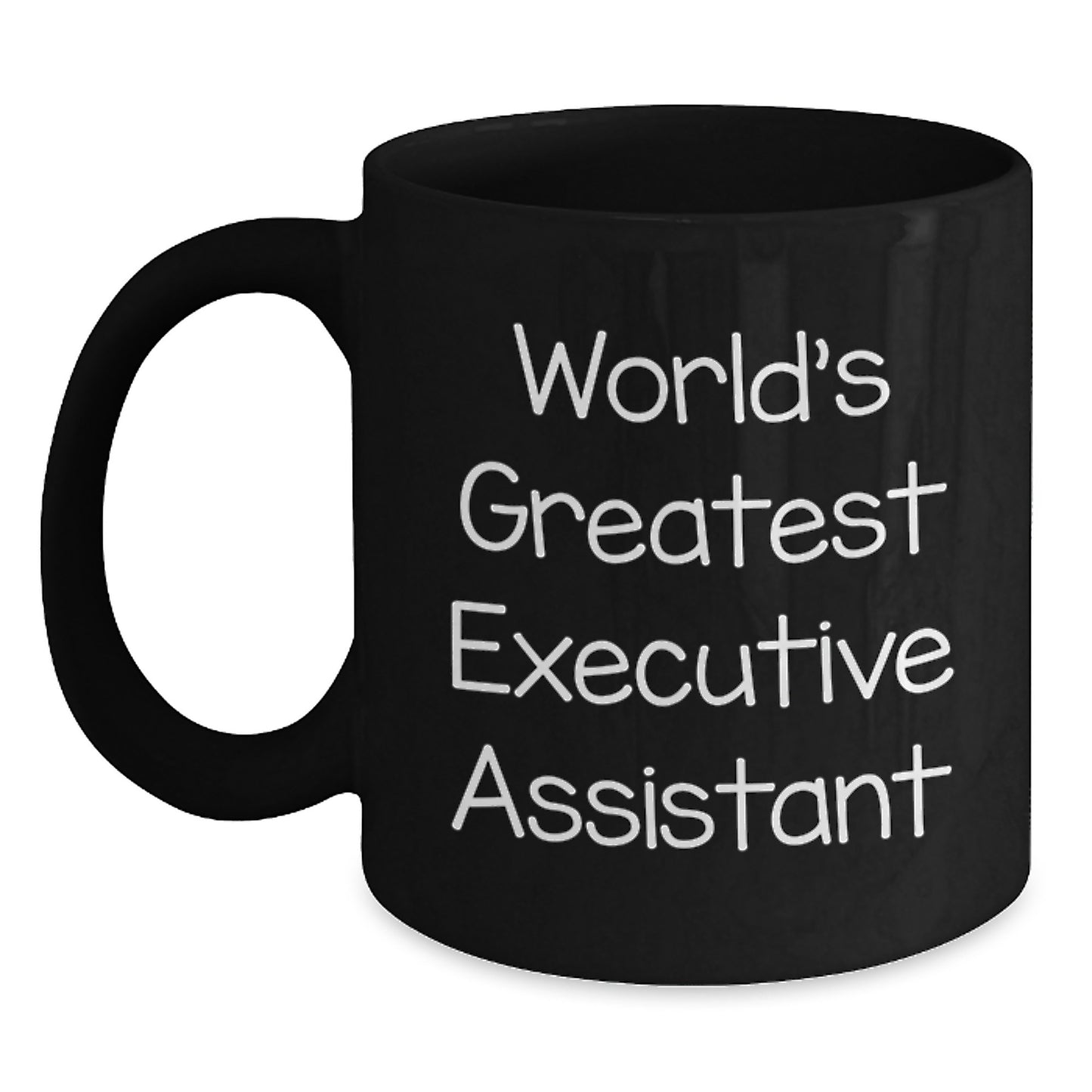 Funny Executive Assistant Gifts from Men, World's Greatest Executive Assistant Black Coffee Mug for Women, Graduation Unique Gifts for Coworkers, Office Mugs for Family - Main