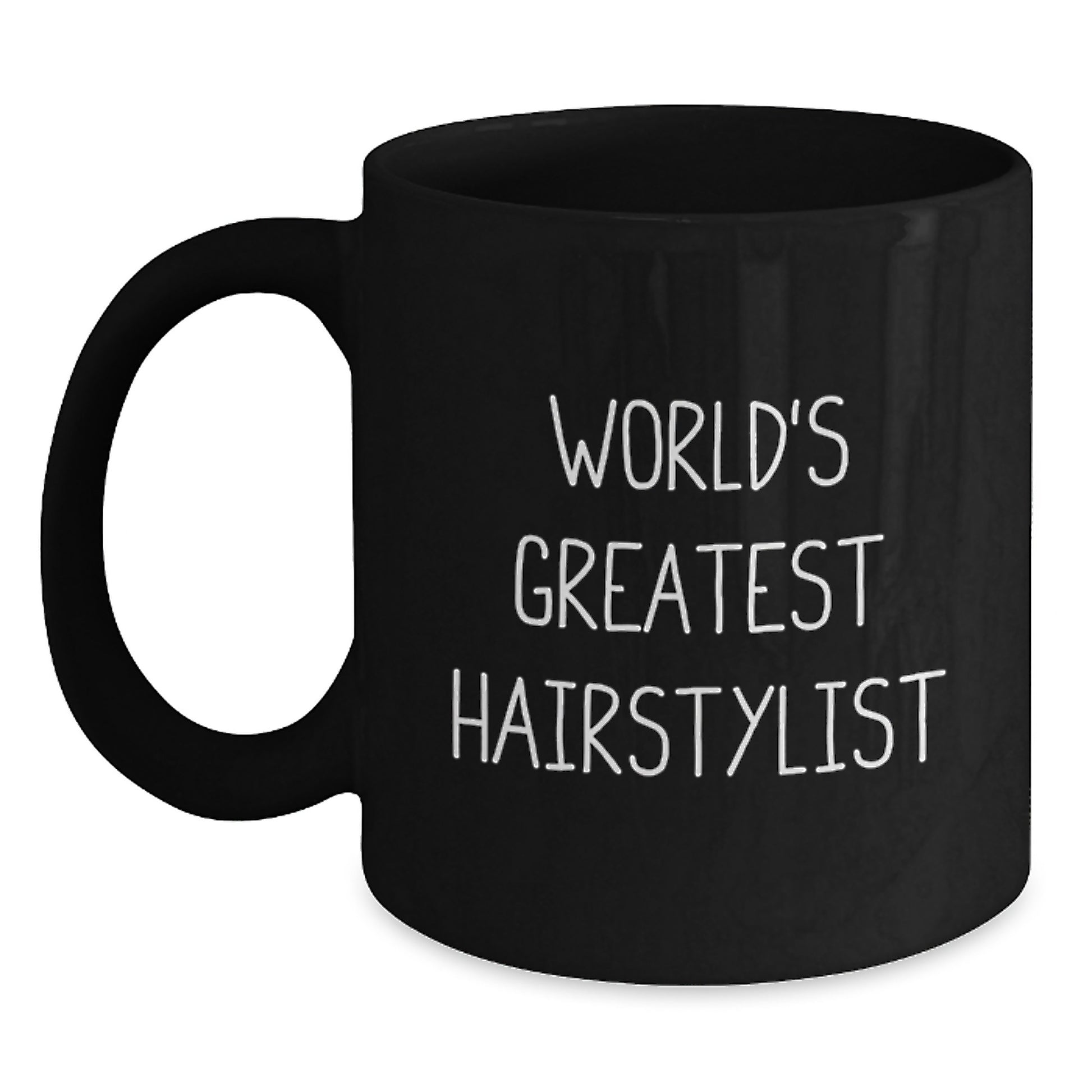 World's Greatest Hairstylist Funny Quote Ceramic Black Coffee Mug Gifts from Friends for Hairstylist Graduation Unique Gifts - Main