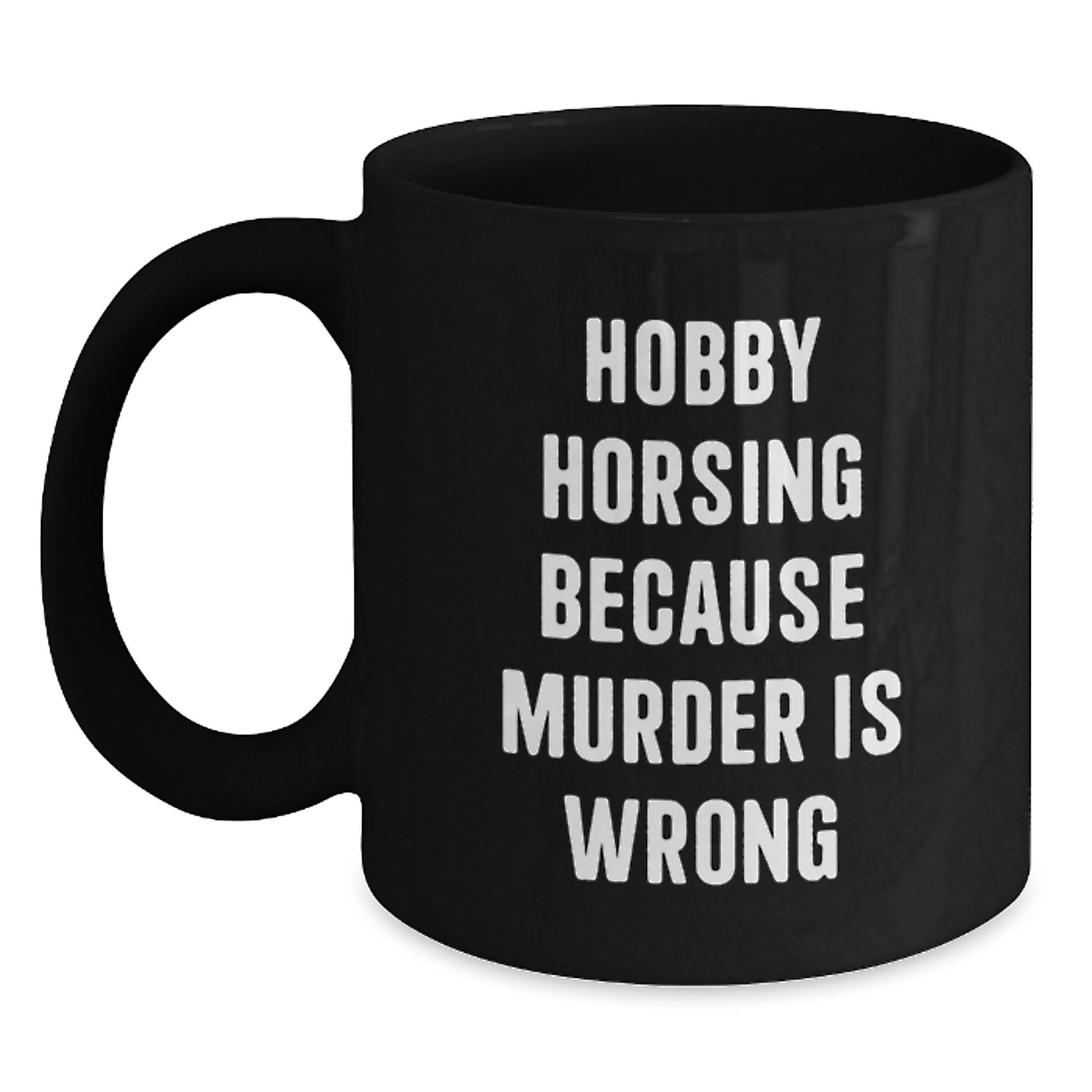 Gifts from Friends for Hobby Horsing Enthusiasts, Funny Black Coffee Mug for Birthday Unique Gifts - Main