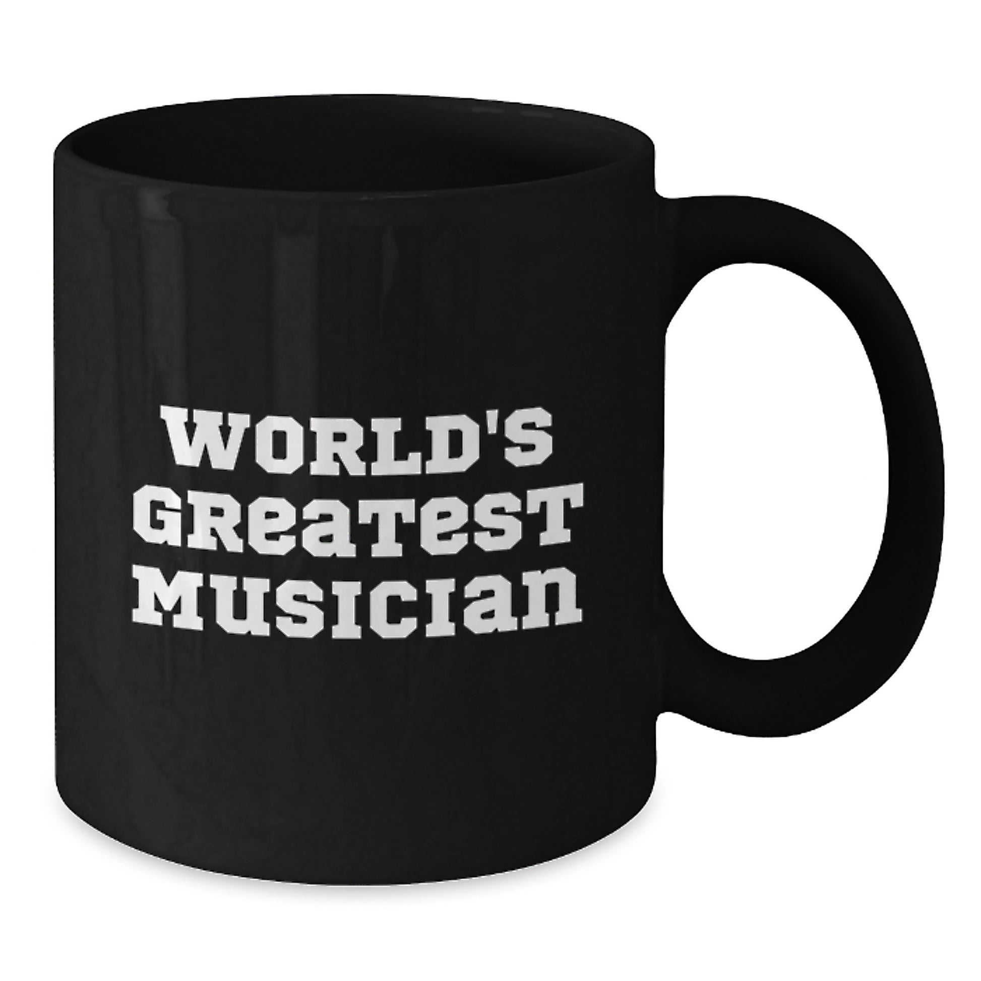 Funny Musician Gifts from Friends for World's Greatest Musician, Black Coffee Mug Graduation Unique Gifts, Inspirational Mug for Men and Women - Additional