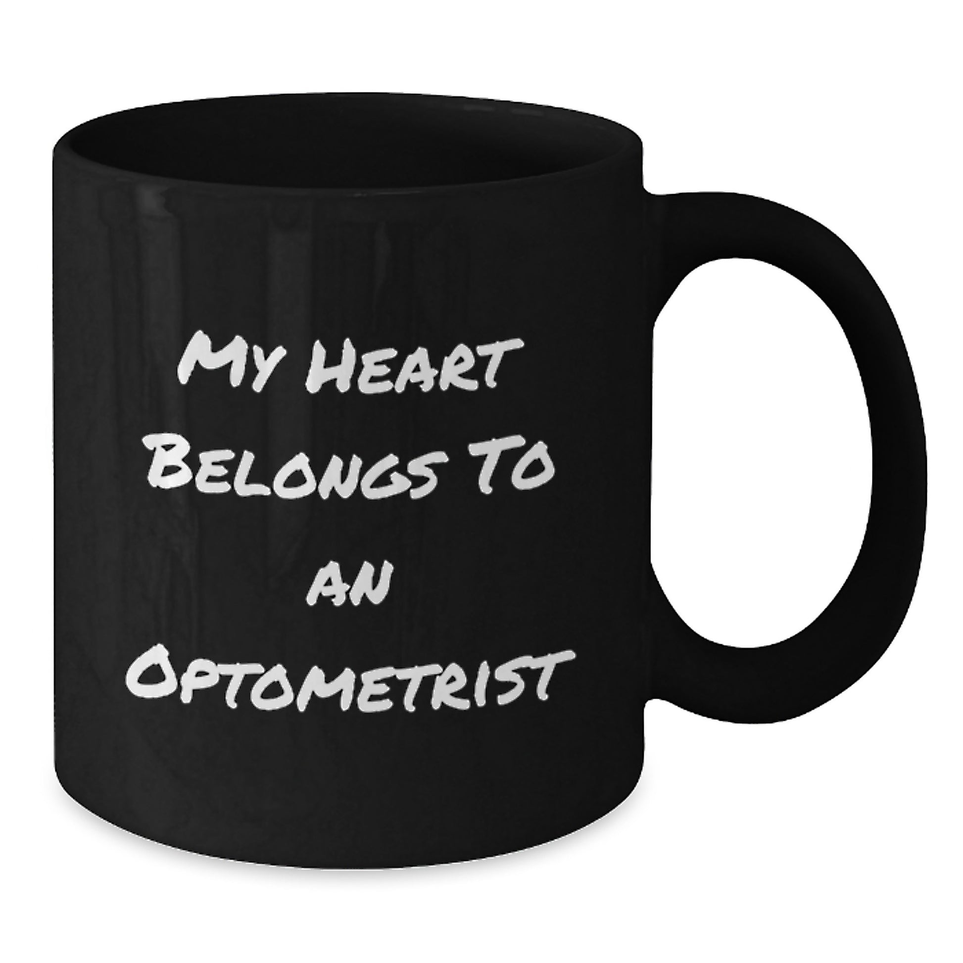 Funny Optometrist Gifts from Friends - 'My Heart Belongs To An Optometrist' Black Coffee Mug for Optometrist Graduation Unique Gifts from Family - Additional