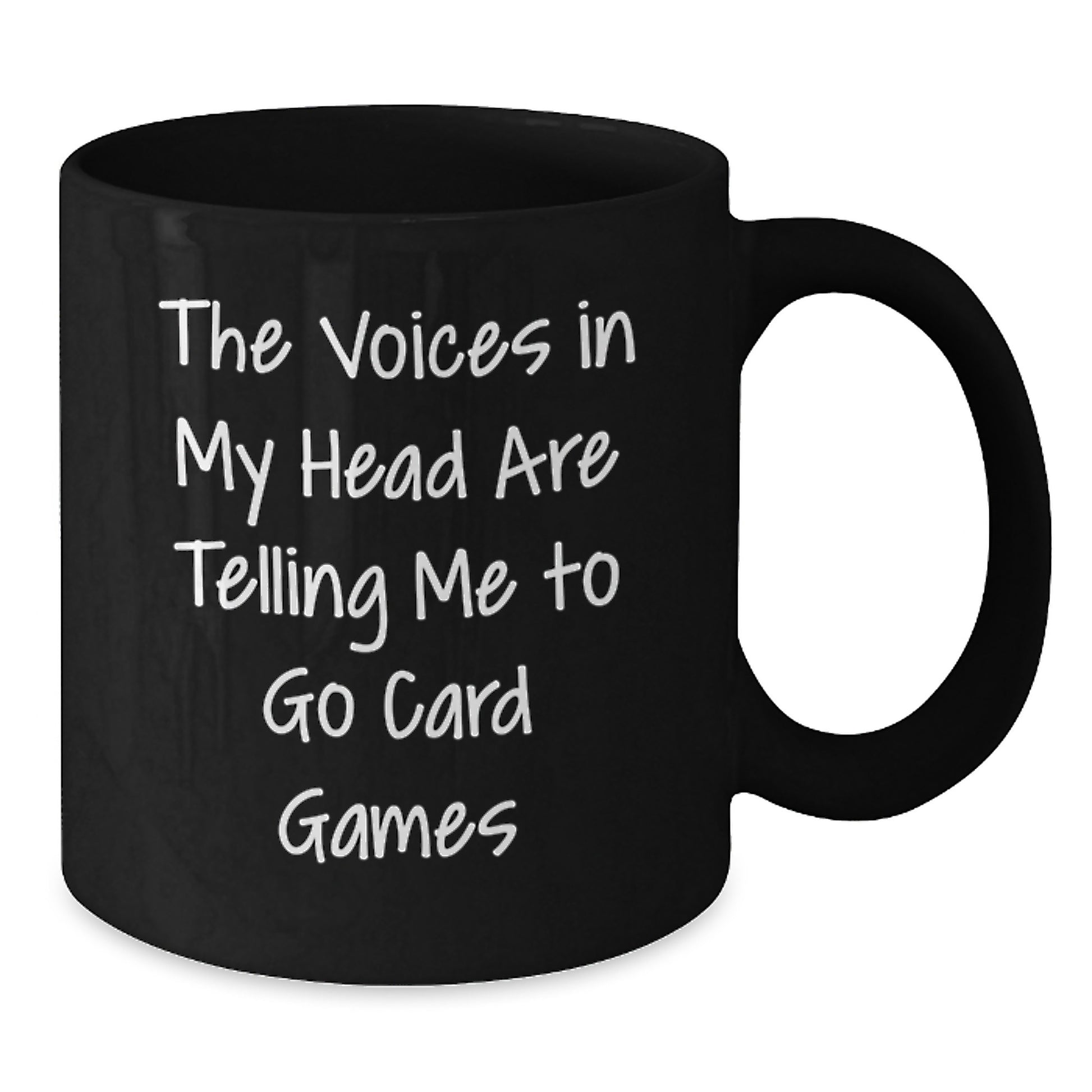 Unique Funny Card Games Lover Gifts from Friends for Men Card Games Enthusiasts Black Coffee Mug, 11oz or 15oz Microwave and Dishwasher Safe - Additional