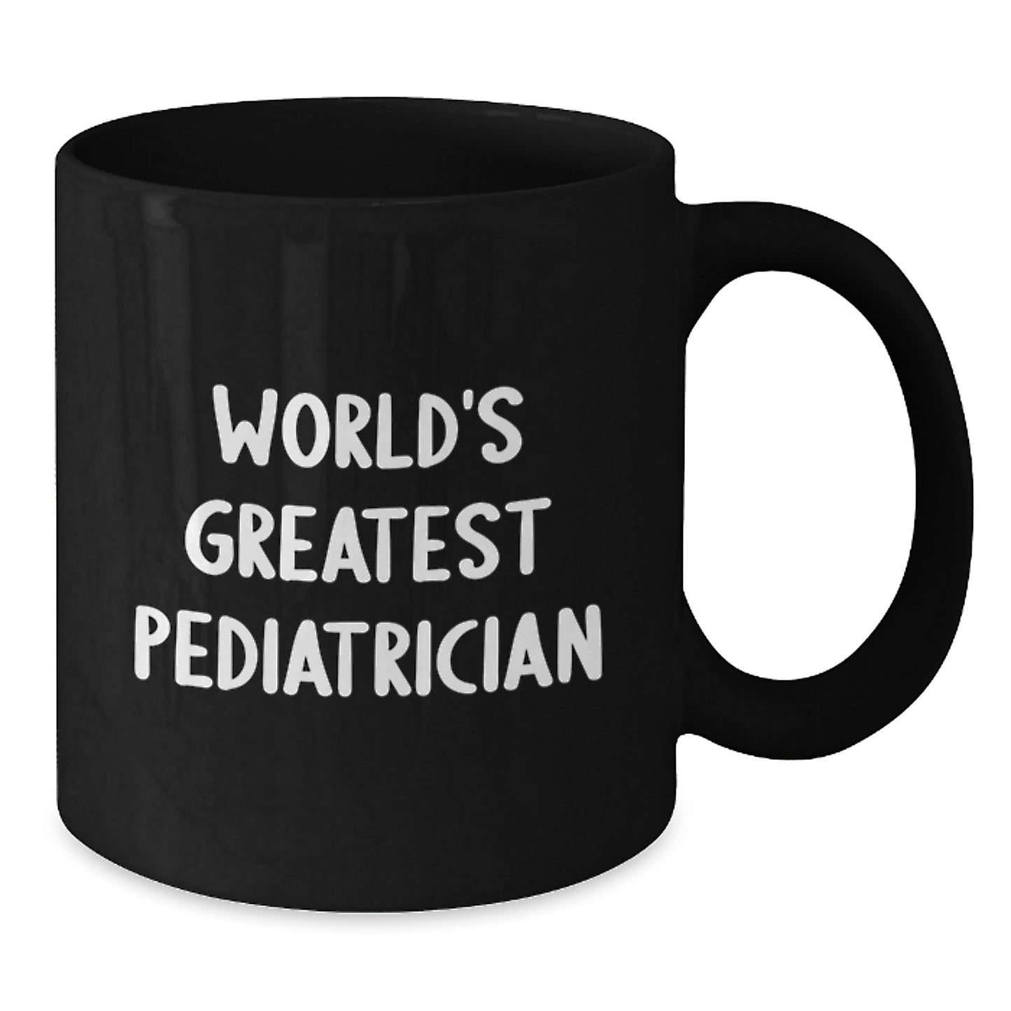 Funny Gifts for Pediatrician from Friends - Black Coffee Mug - 'World's Greatest Pediatrician' - Additional