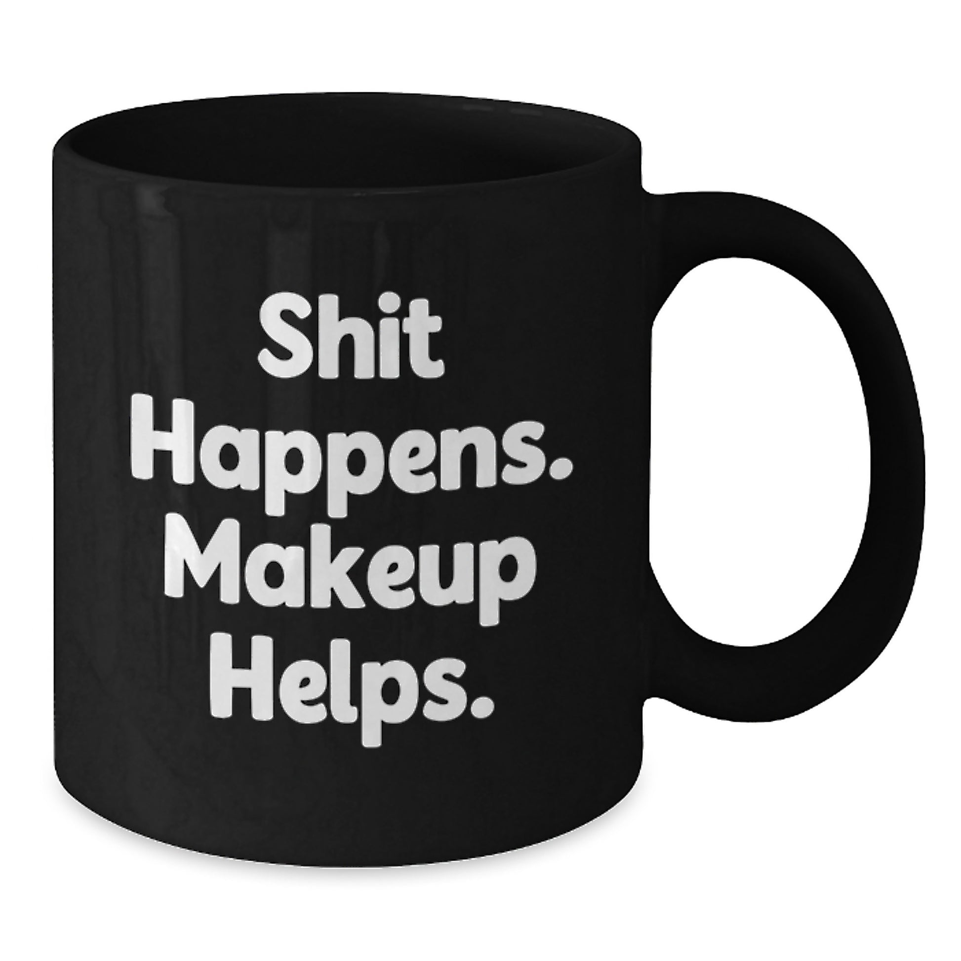 Funny Makeup Lover Gifts from Friends for Women Graduation Unique Gifts Black Coffee Mug - Additional