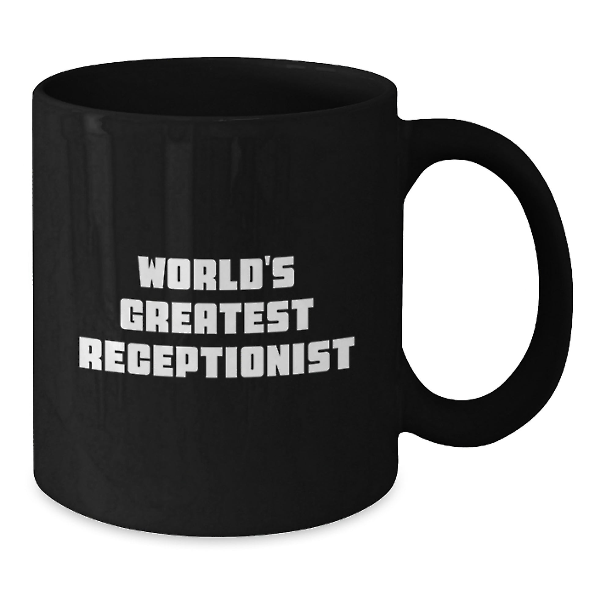 Receptionist Keepsake Premium Black Coffee Mug for Him Birthday Gift - Additional