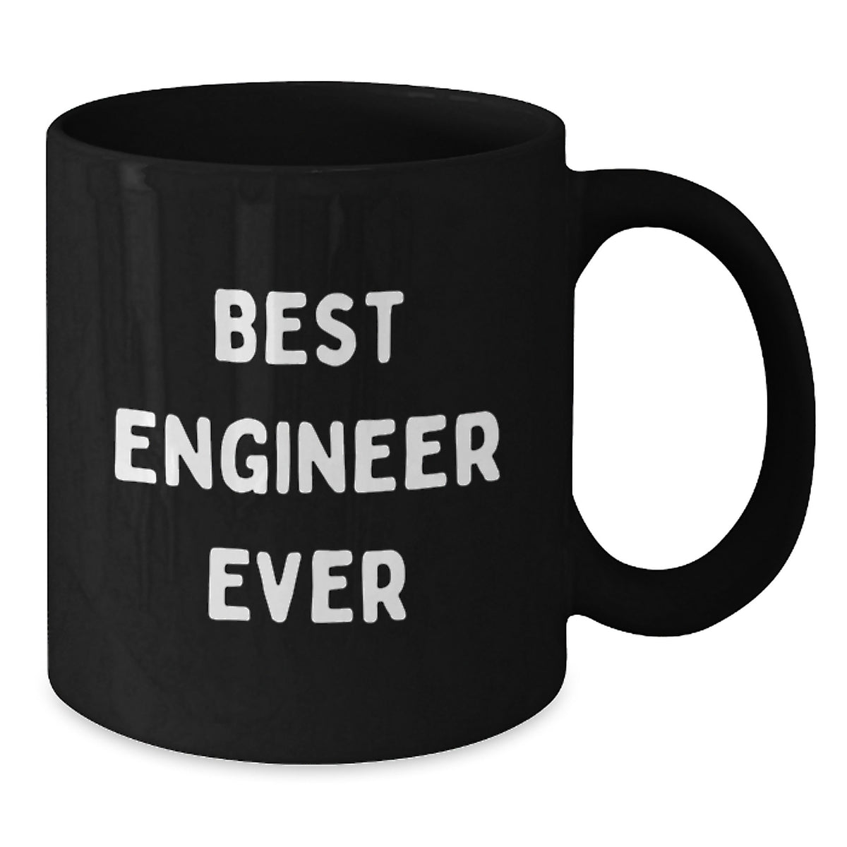 Funny Engineer Gifts from Friends, Black Coffee Mug Best Engineer Ever, Birthday Unique - Additional