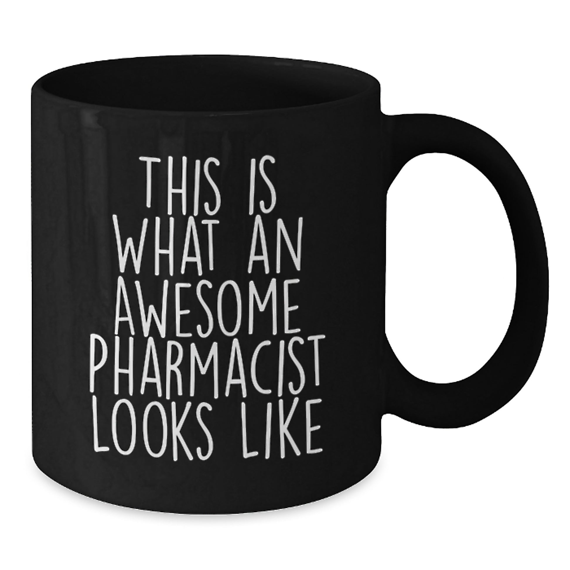 Funny Pharmacist Gifts for Men from Friends on Graduation Unique Occasions - Black Coffee Mug - This Is What An Awesome Pharmacist Looks Like Ceramic Mug for Pharmacist - Additional